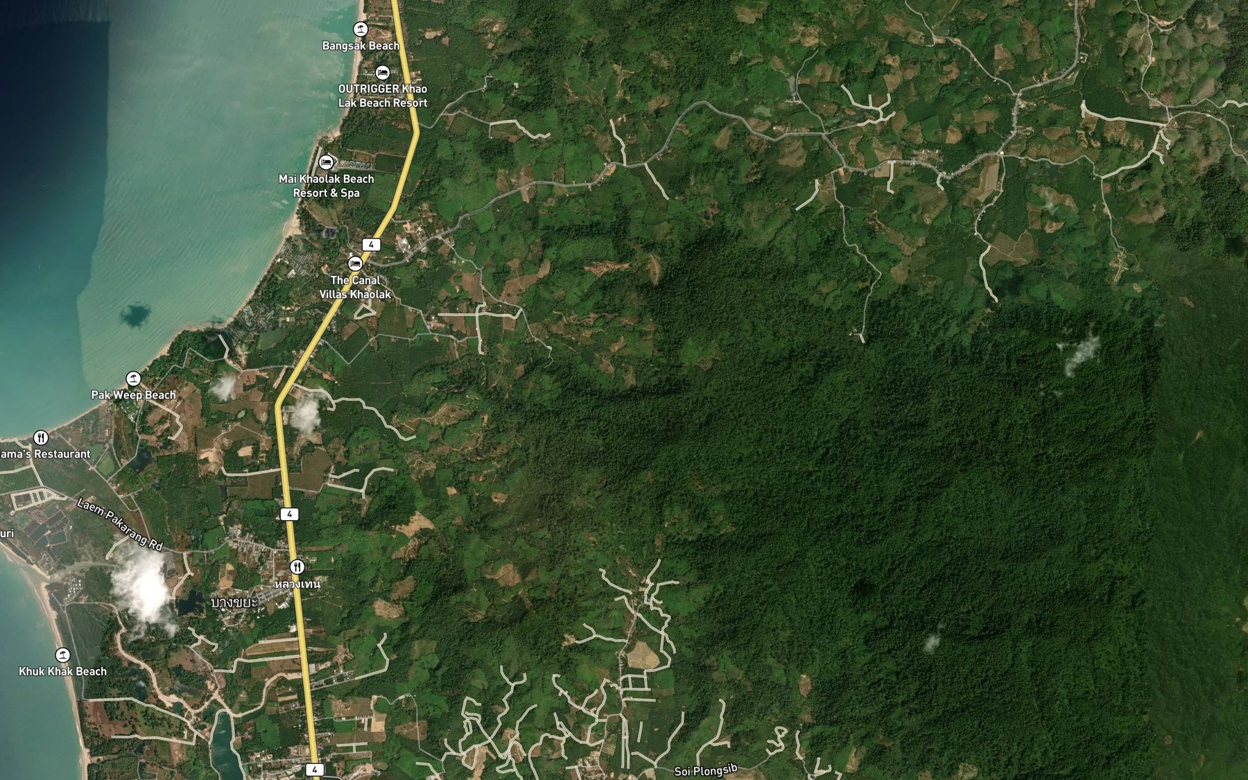 Satellite map of the Nam Tok Sai Rung