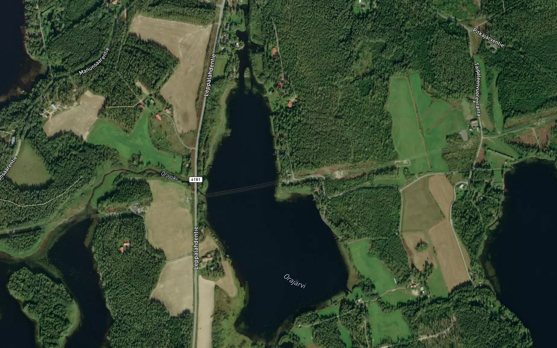 Satellite map of the Orajarvi