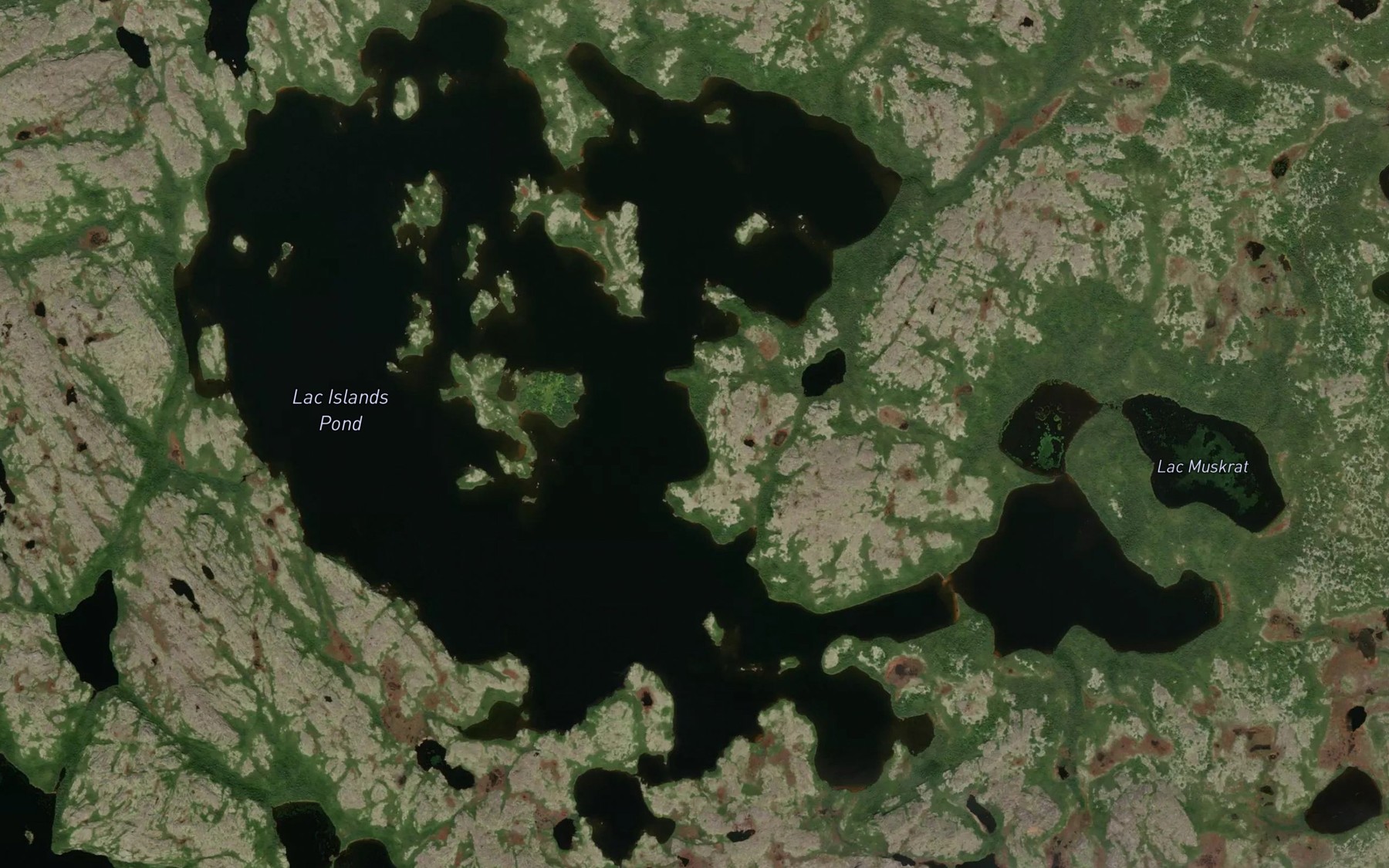 Satellite map of the Lac Islands Pond