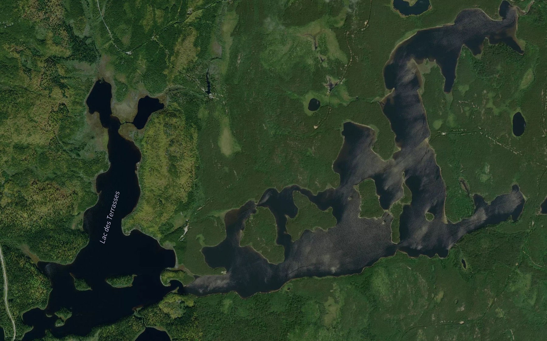 Satellite map of the Lac des Terrasses