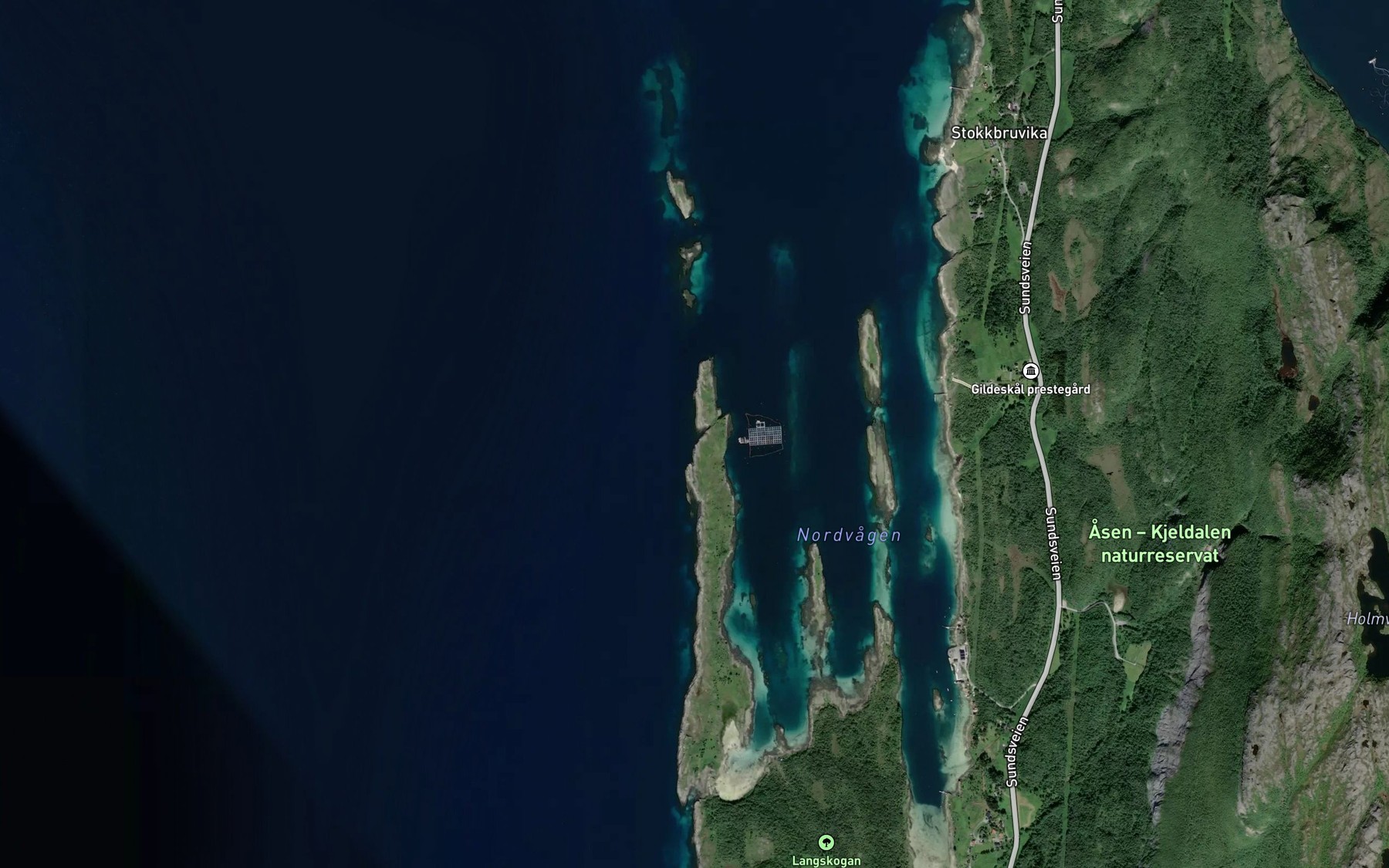 Satellite map of the Purkvika