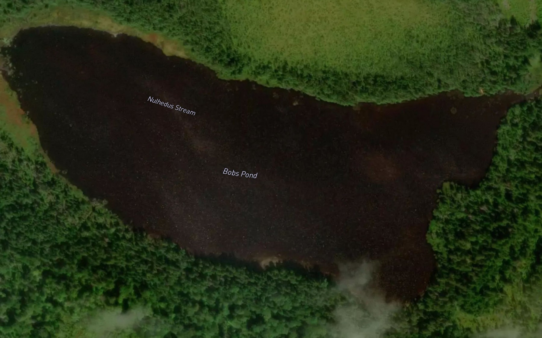 Satellite map of the Bobs Pond