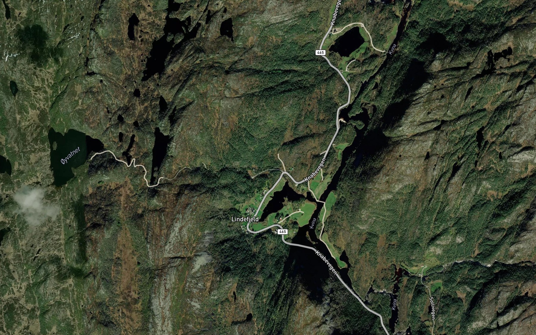 Satellite map of the Grindhombekken
