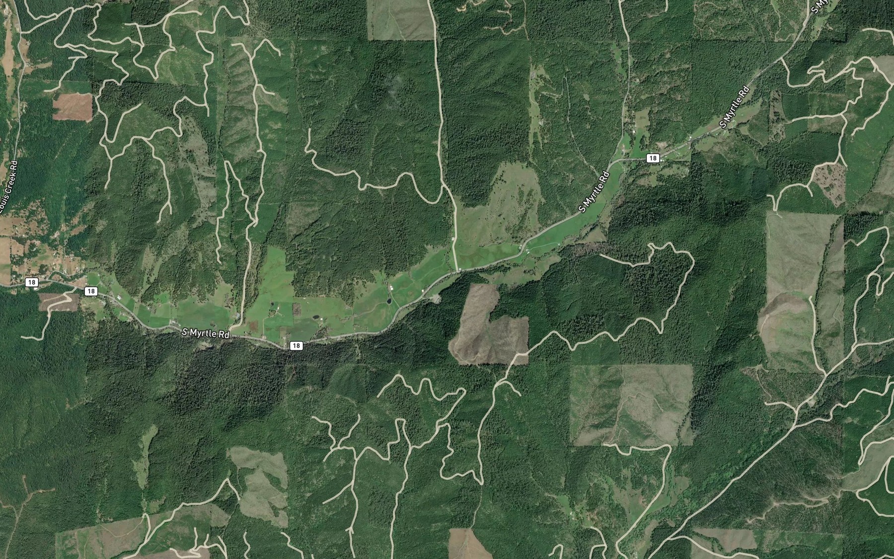 Satellite map of the Letitia Creek