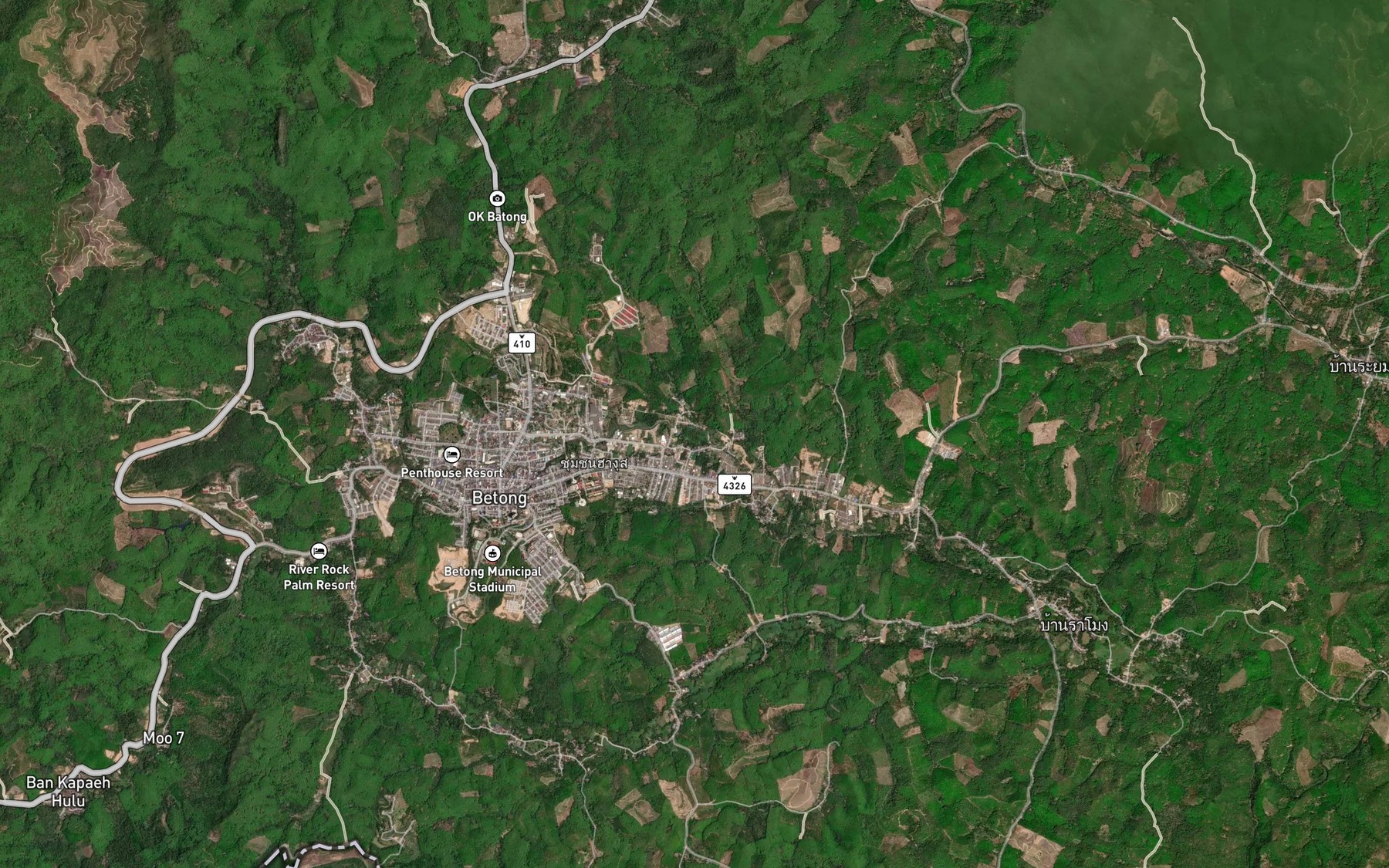 Satellite map of the Khlong Cha Ro To Pi