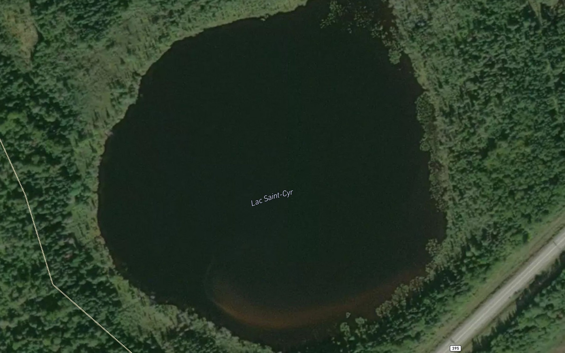 Satellite map of the Lac Saint-Cyr