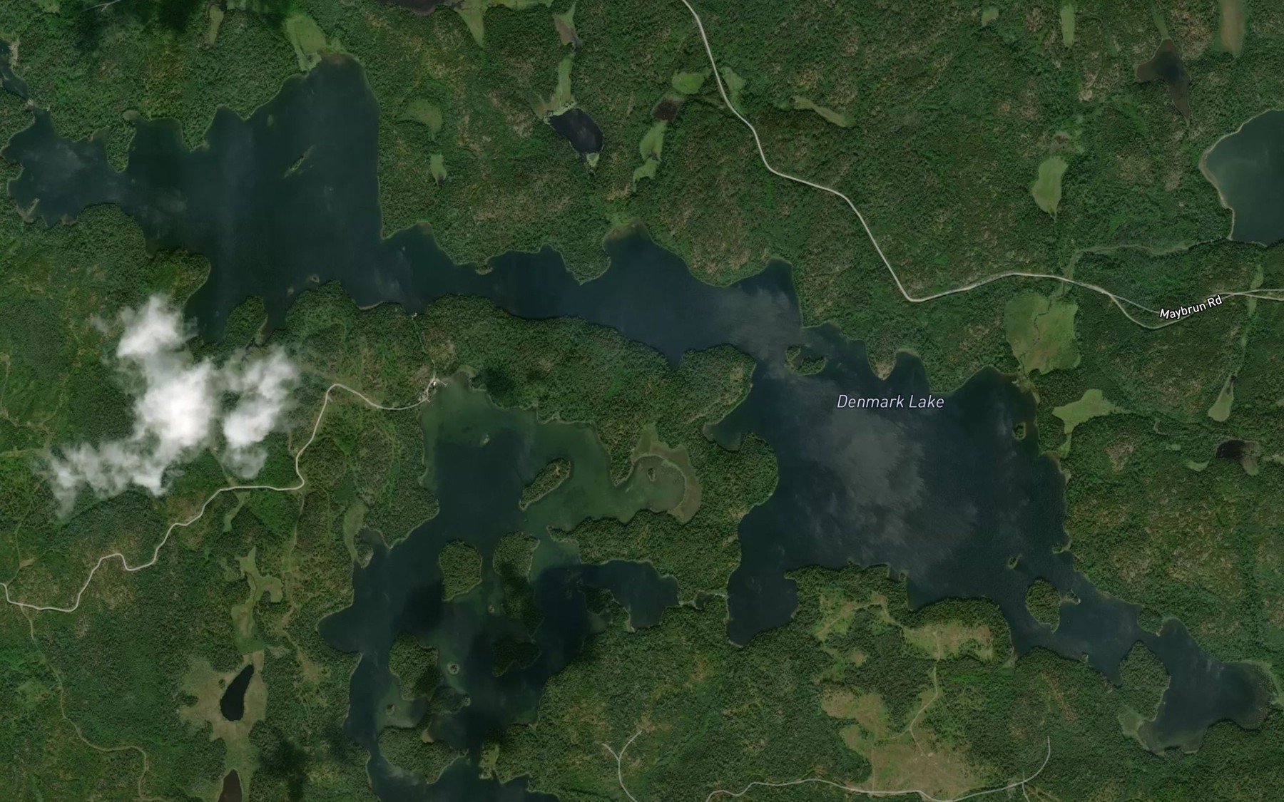 Satellite map of the Denmark Lake