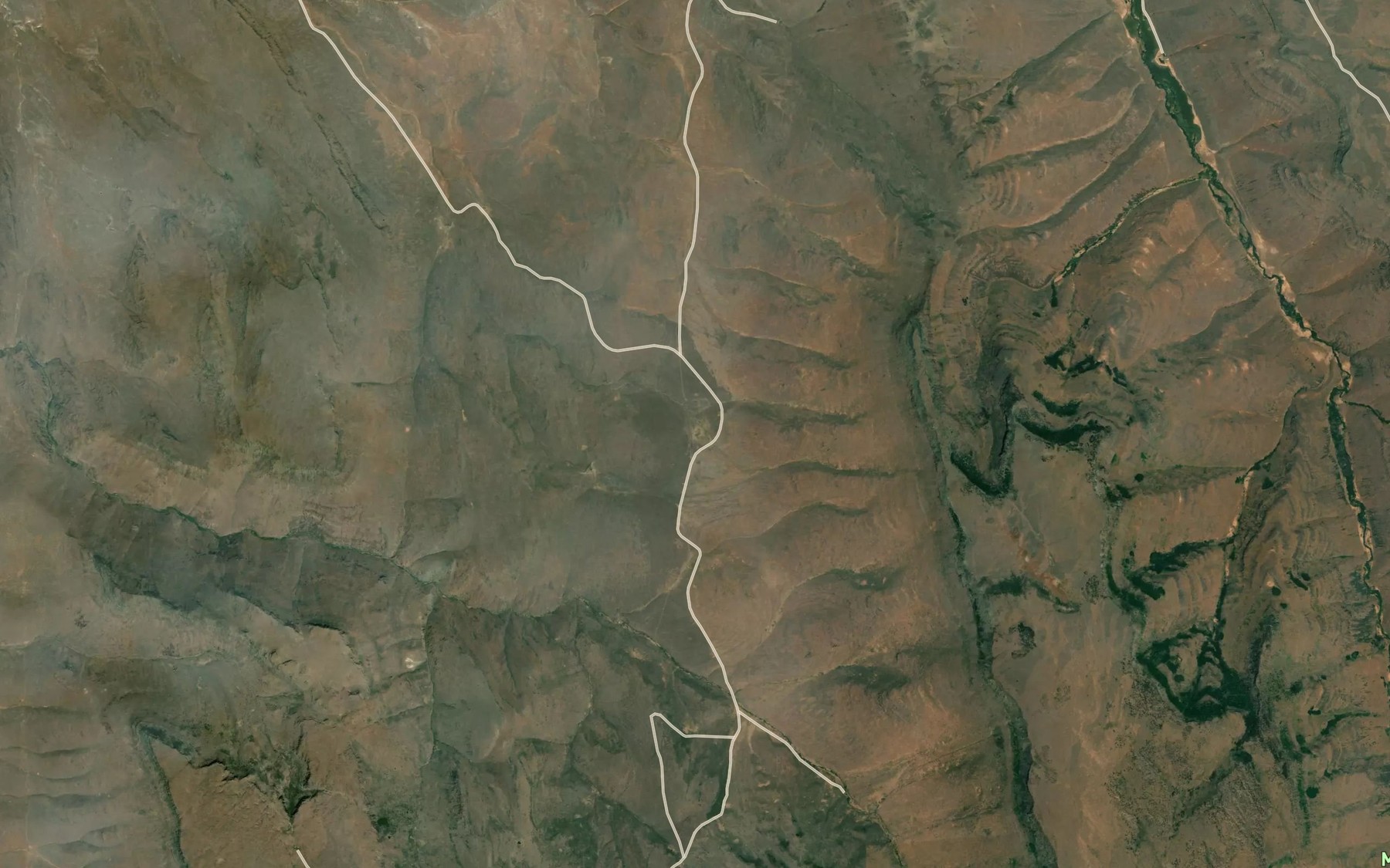 Satellite map of the Stoney Spring Reservoir