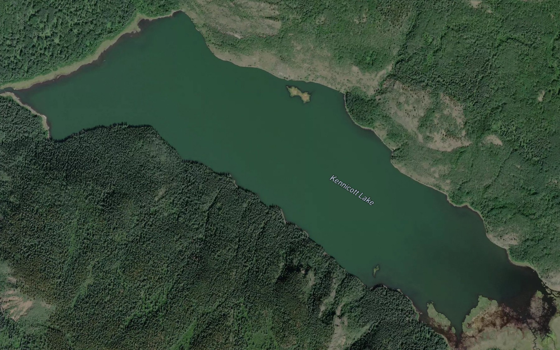 Satellite map of the Kennicott Lake