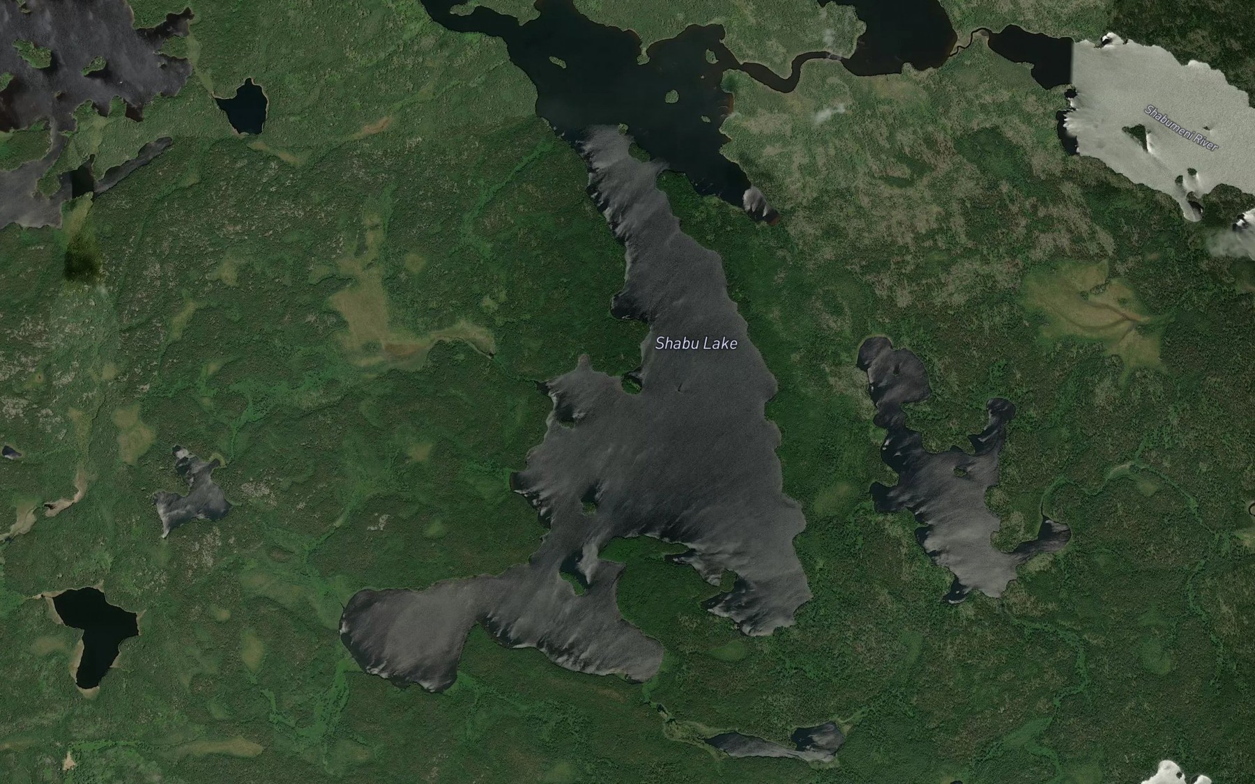 Satellite map of the Shabu Lake