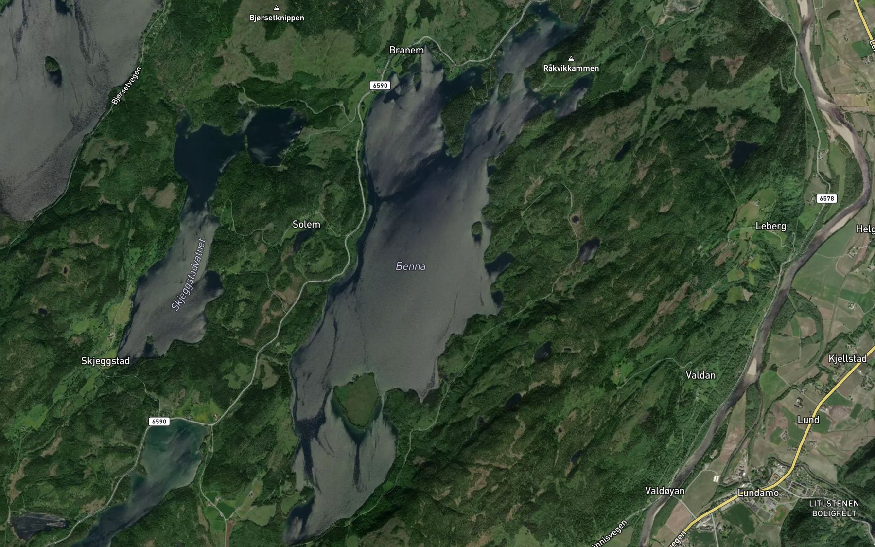 Satellite map of the Benna