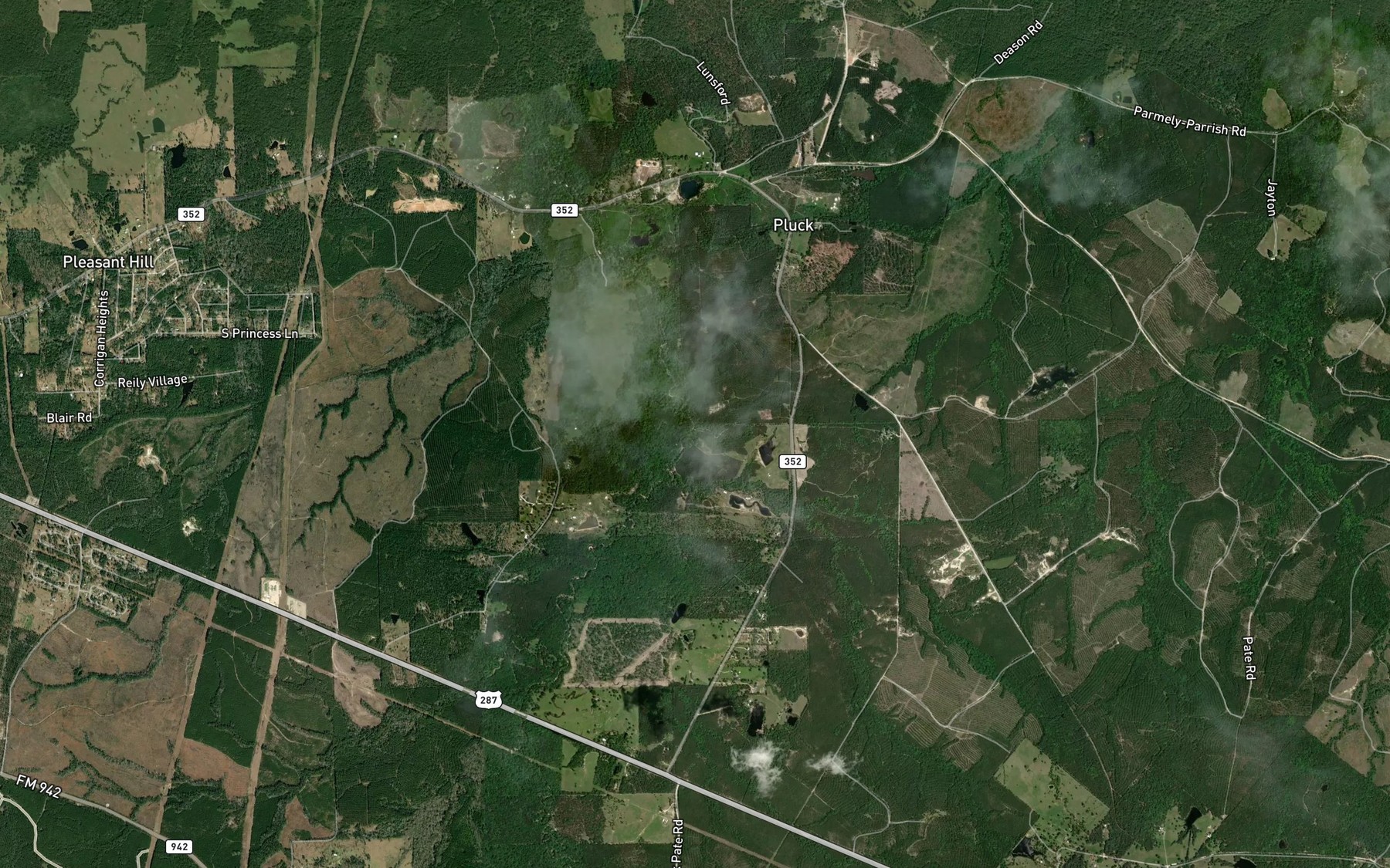 Satellite map of the Beaver Creek