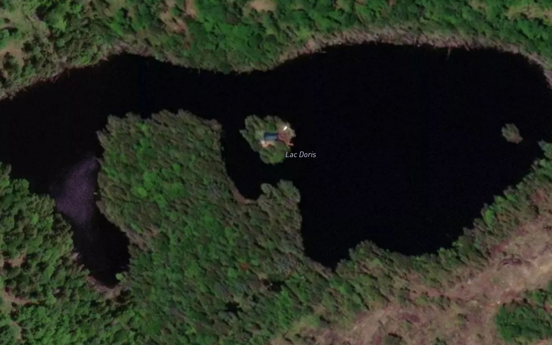 Satellite map of the Lac Doris