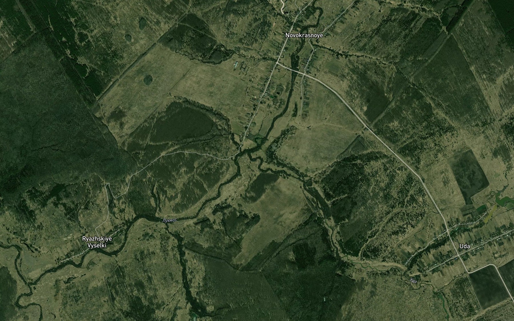 Satellite map of the Uda