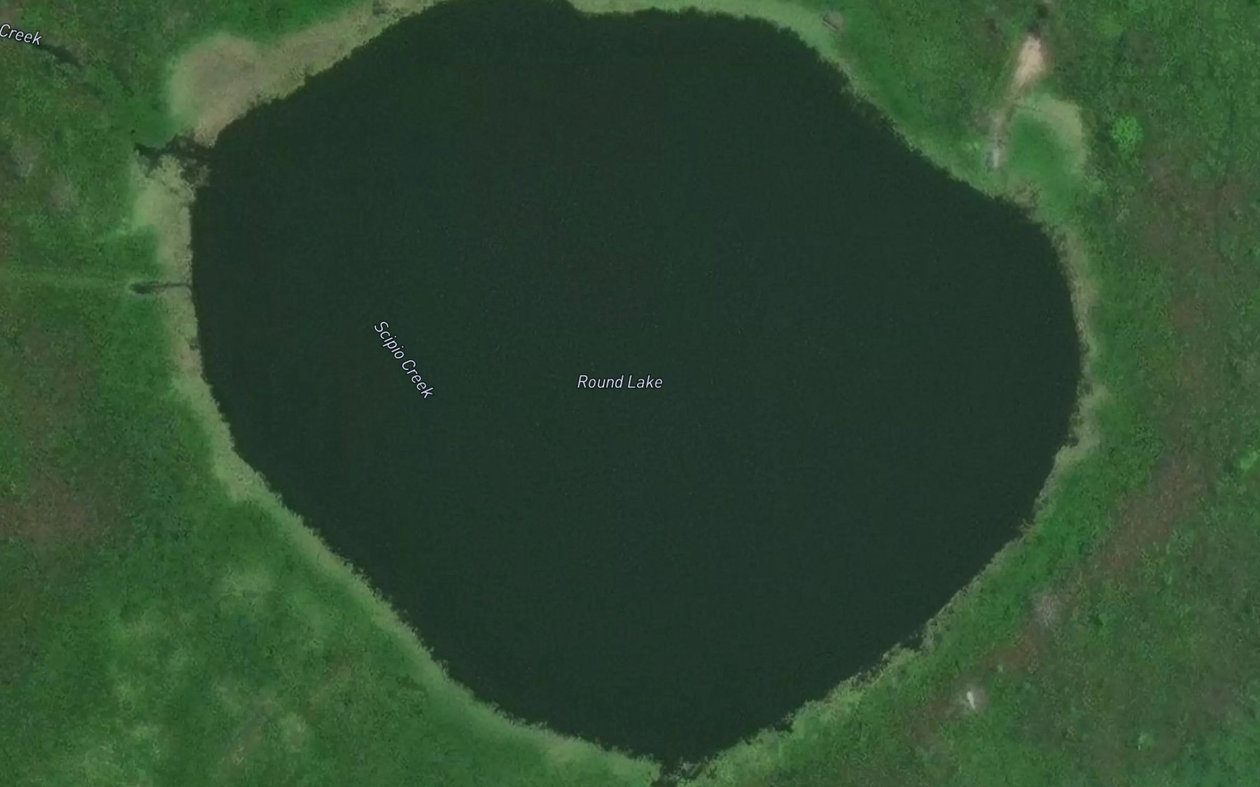 Satellite map of the Round Lake