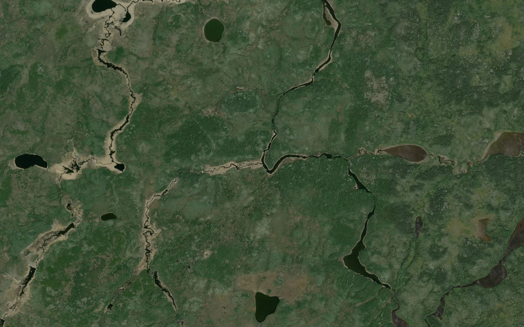 Satellite map of the Kamosawaskwaysik Creek