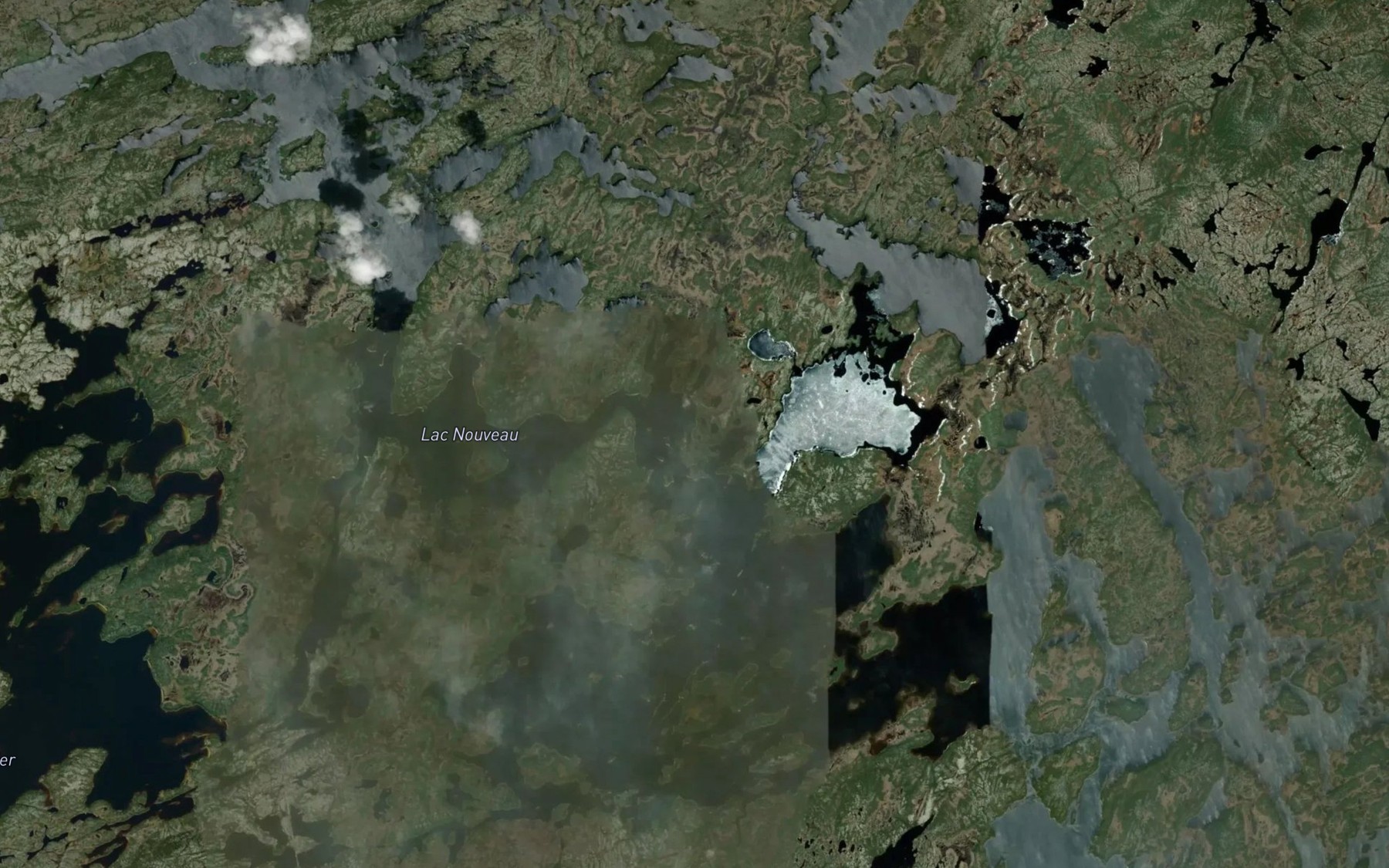 Satellite map of the Lac Nouveau