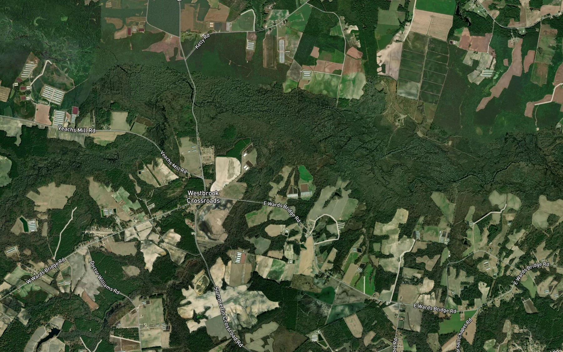 Satellite map of the Maple Branch