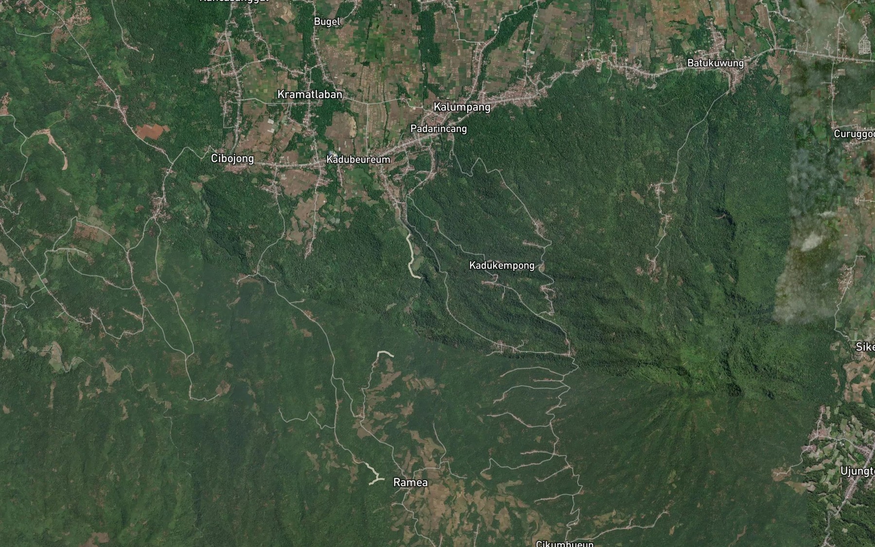 Satellite map of the Curug Cigumawang