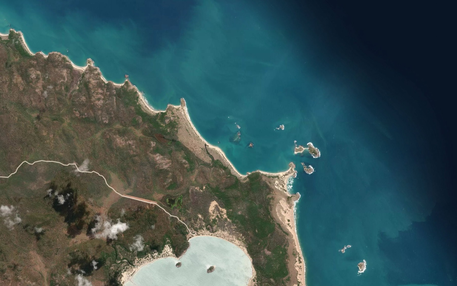 Satellite map of the Du Pre Bay