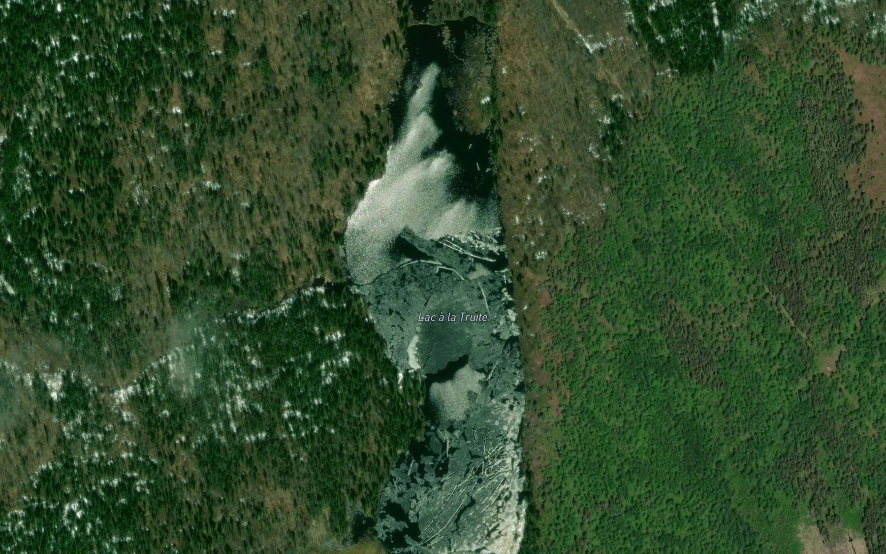 Satellite map of the Lac a la Truite