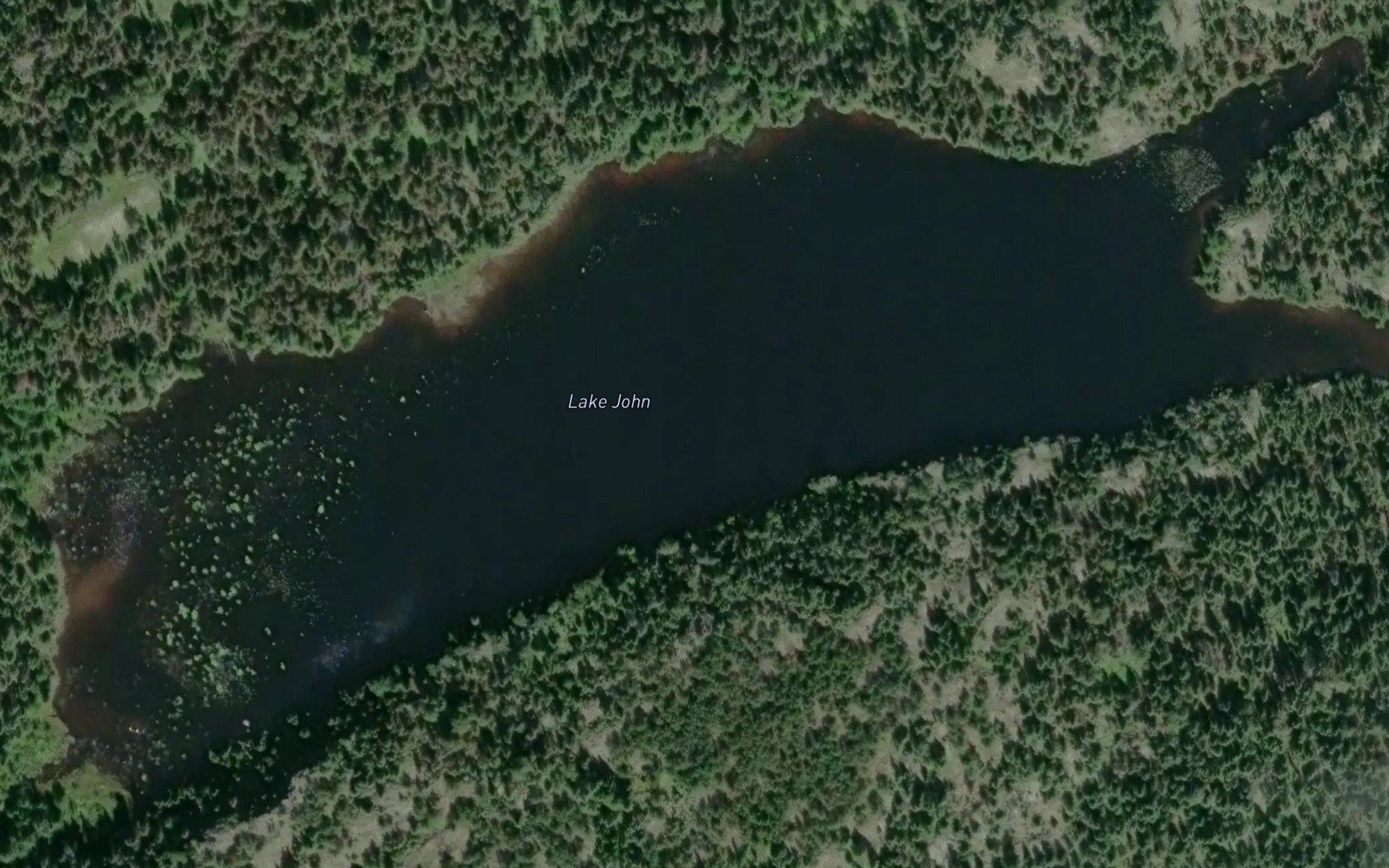 Satellite map of the Lake John