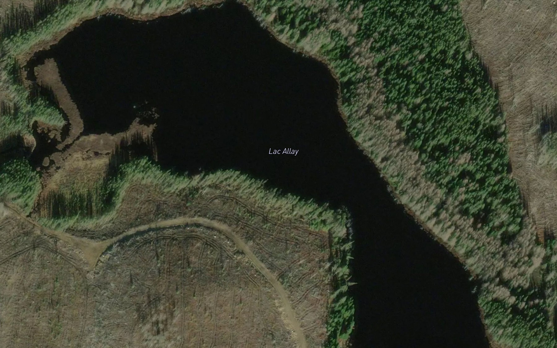 Satellite map of the Lac Allay