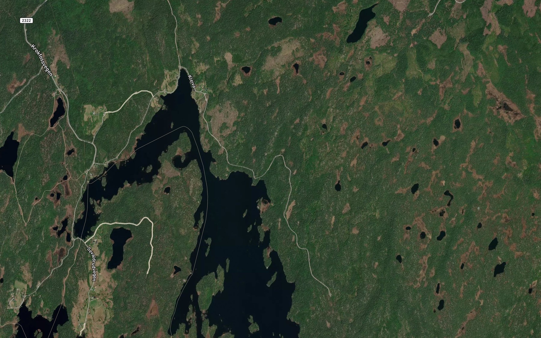 Satellite map of the Skovlevikbekken