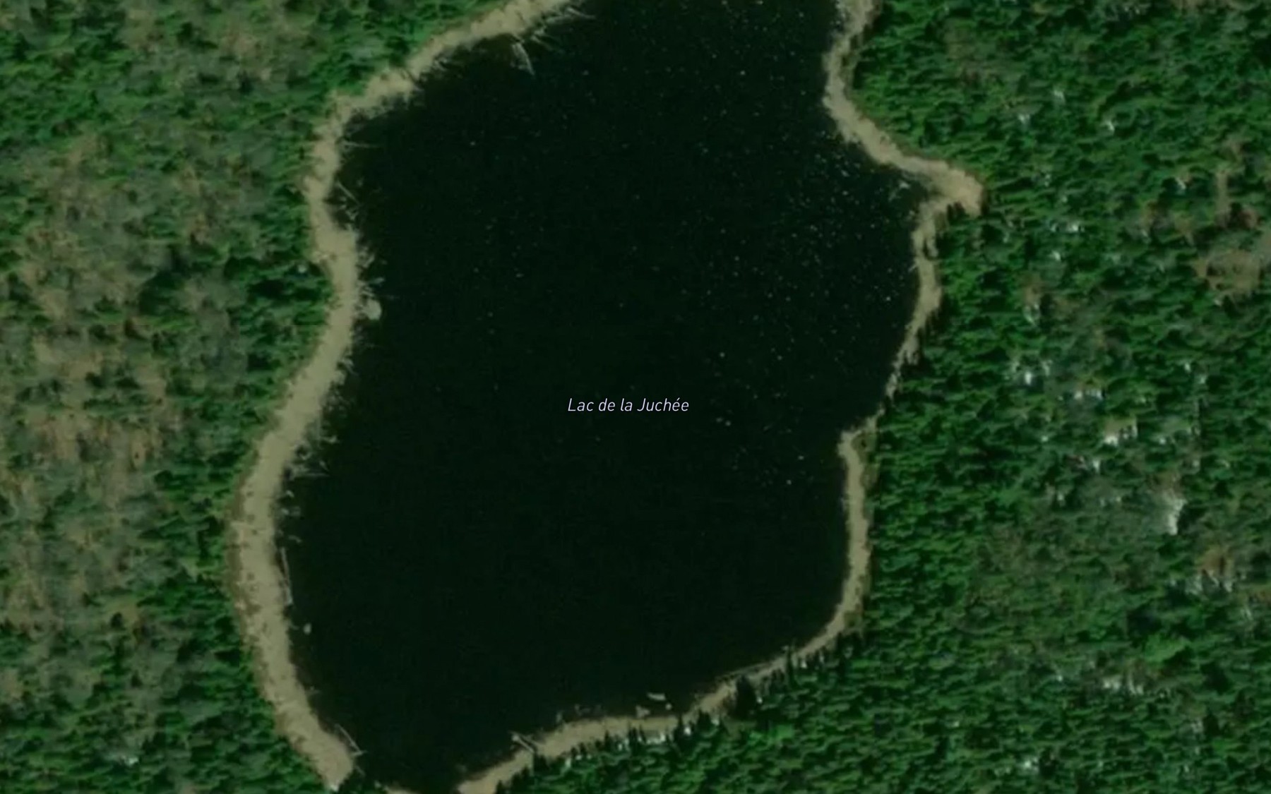 Satellite map of the Lac de la Juchee