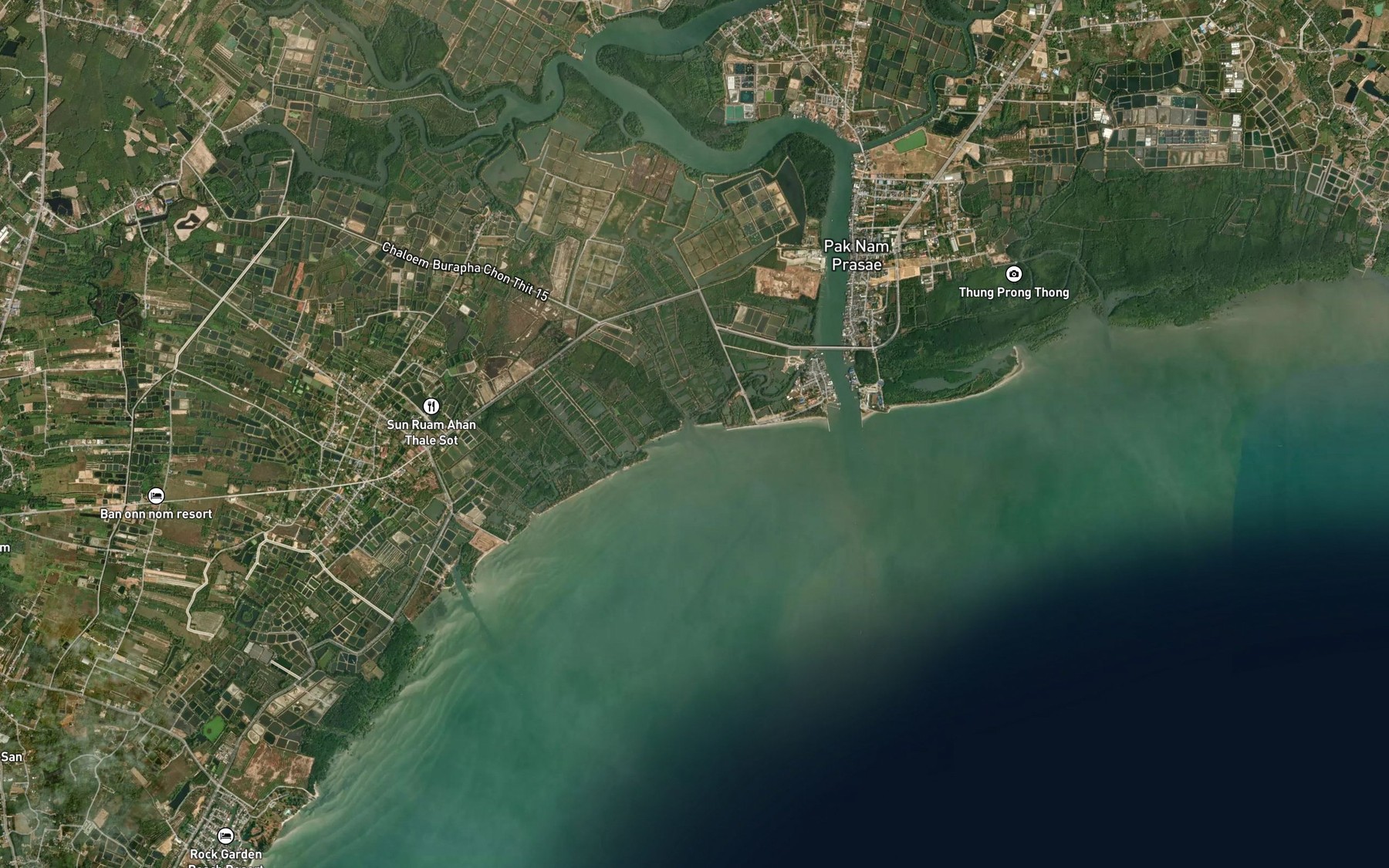 Satellite map of the Khlong Tha Khrok