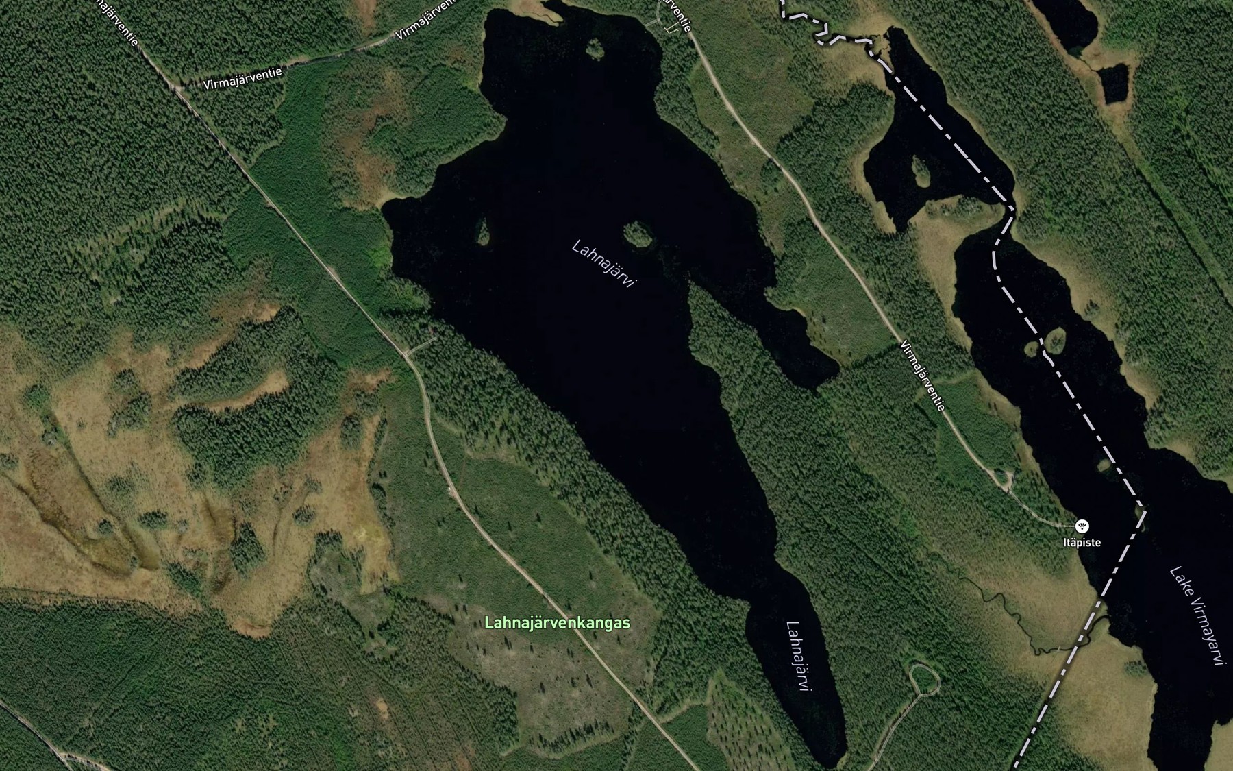 Satellite map of the Lahnajarvi