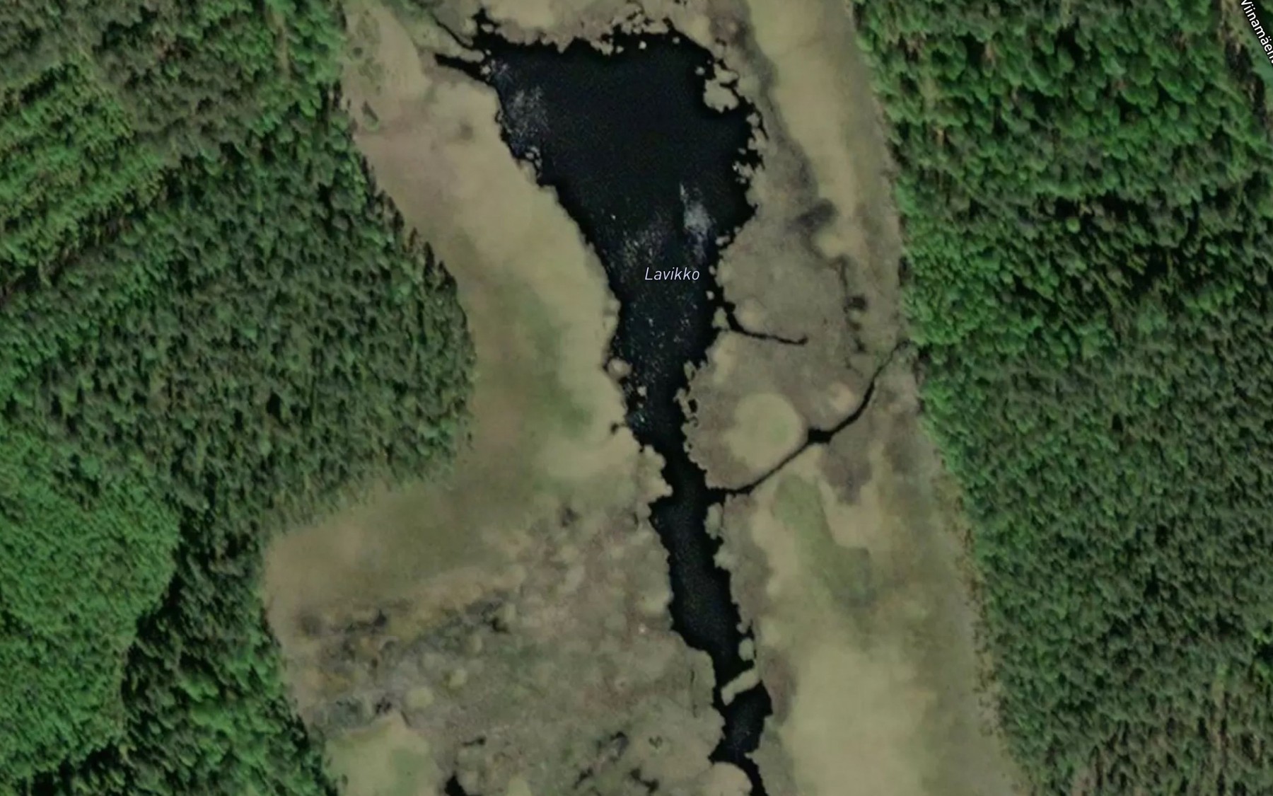 Satellite map of the Lavikko