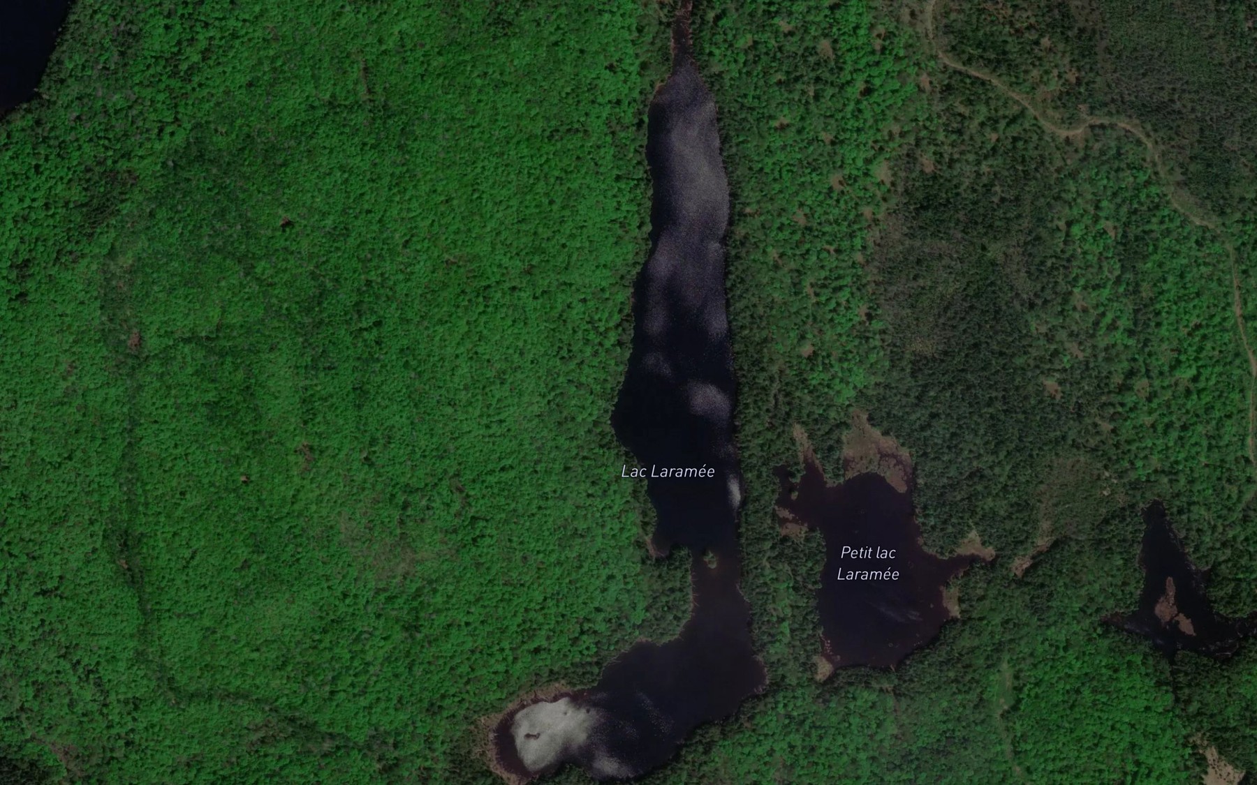 Satellite map of the Lac Laramee