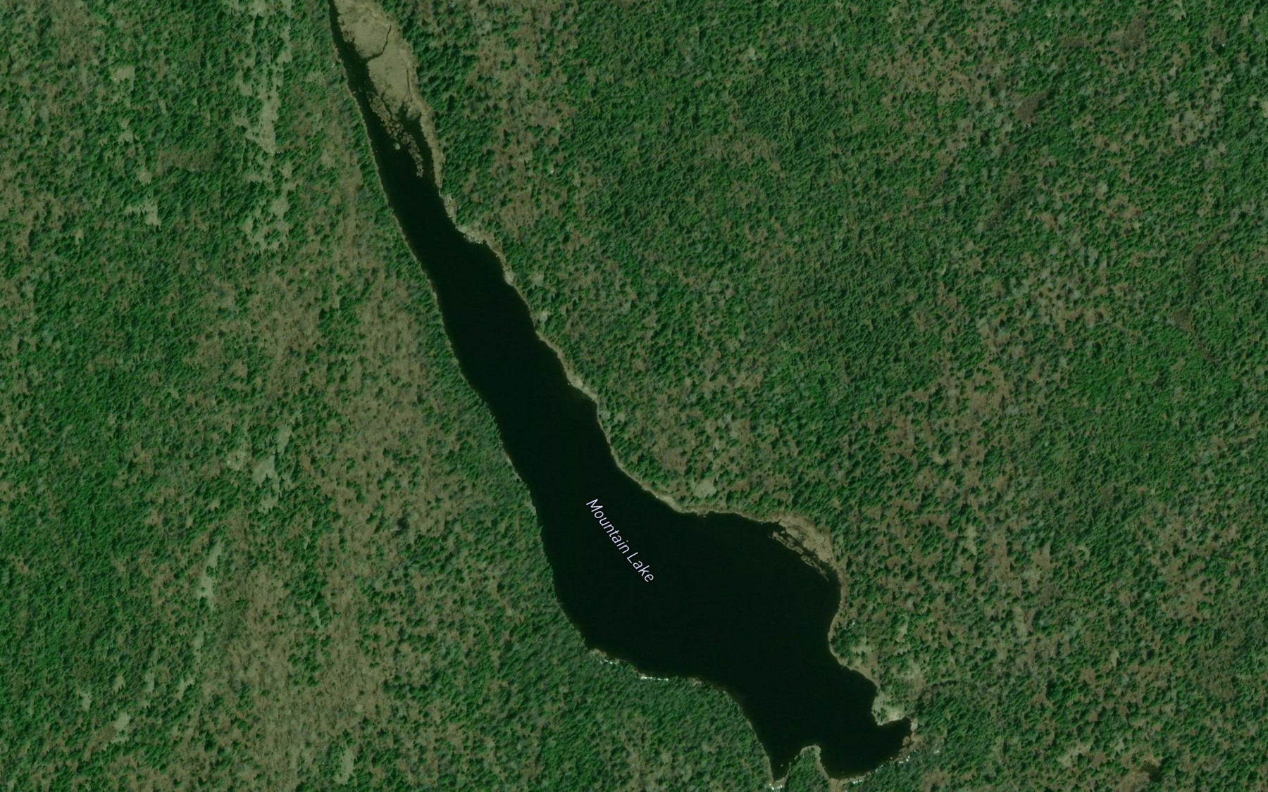 Satellite map of the Mountain Lake