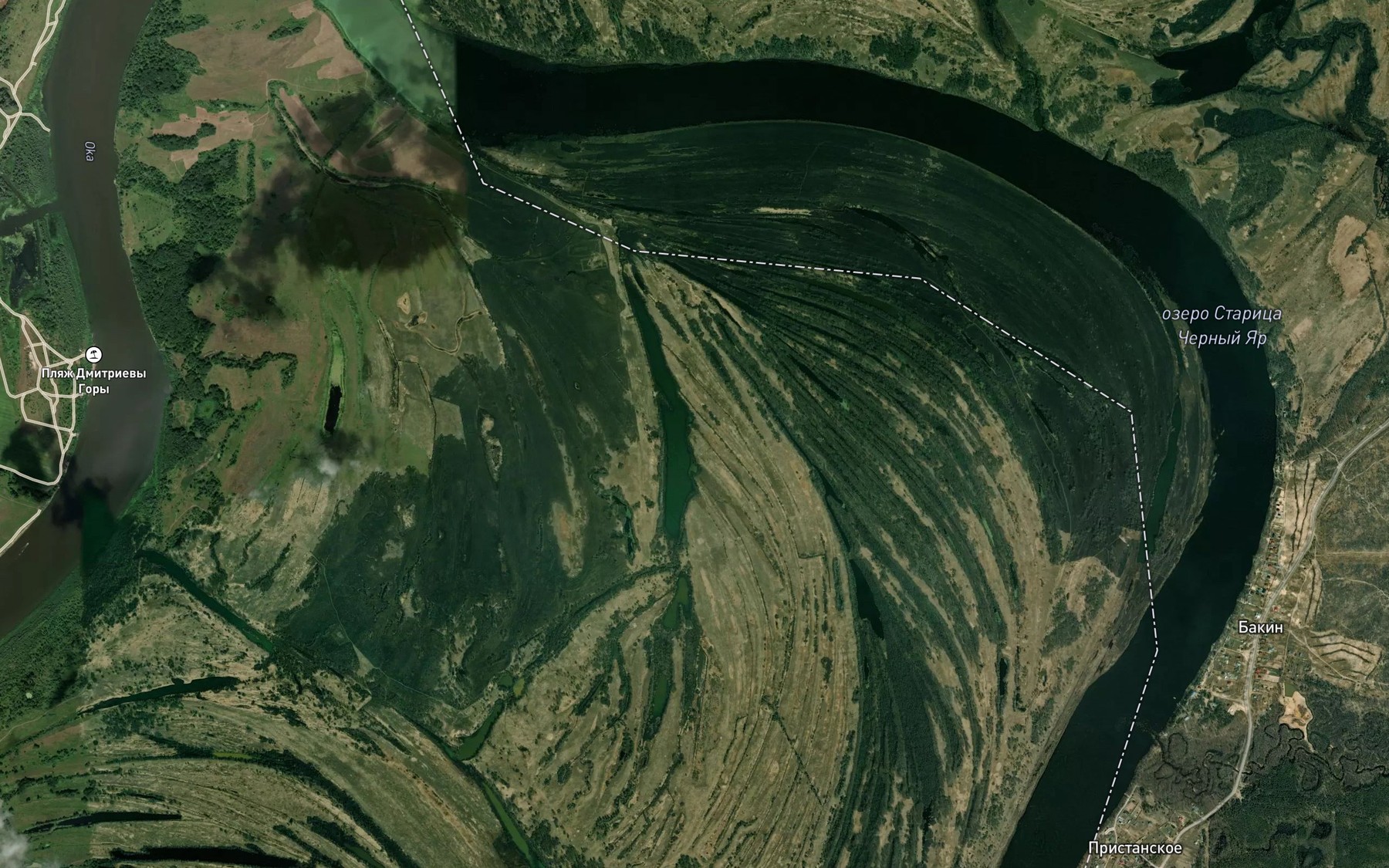 Satellite map of the Ozero Kura