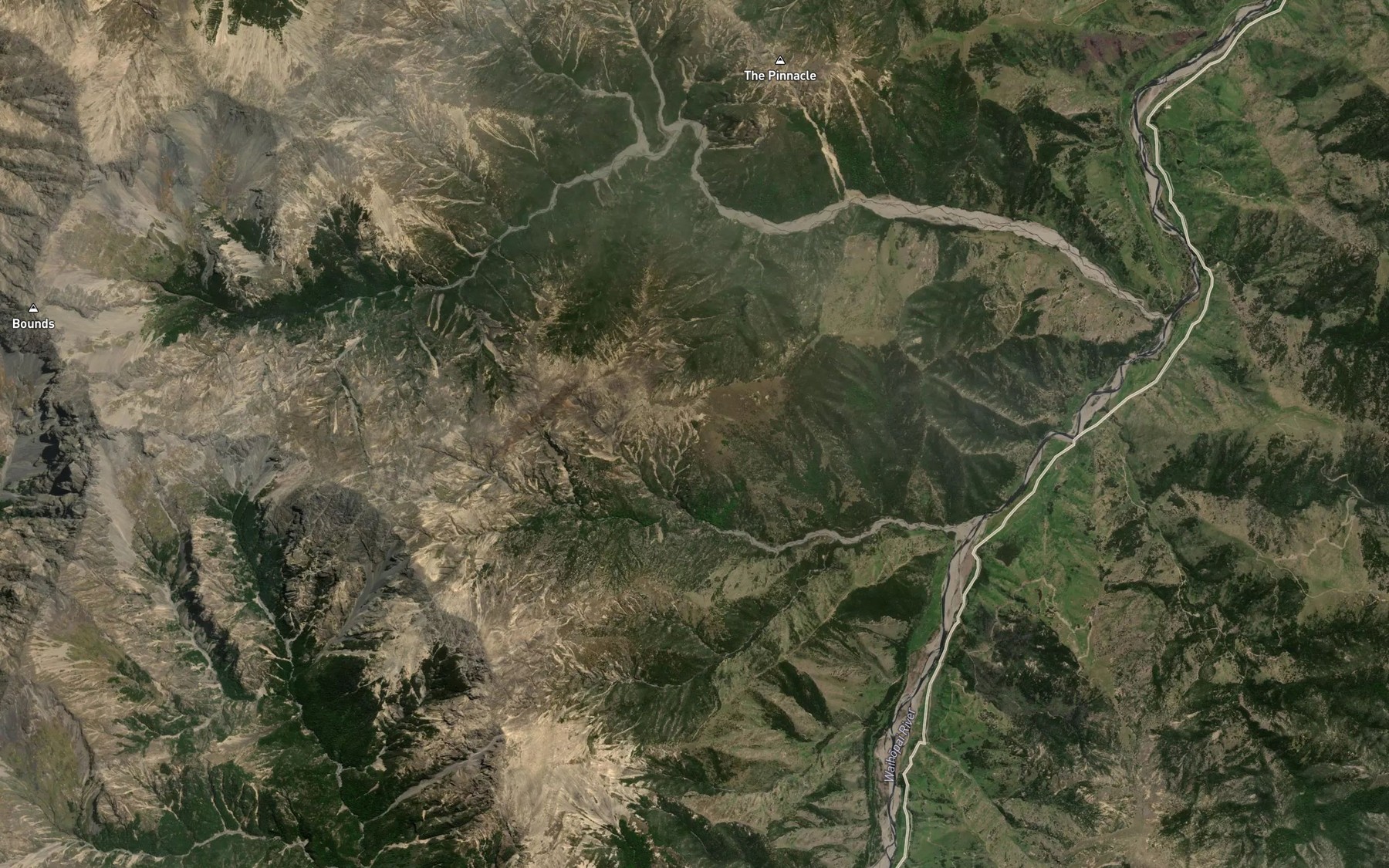 Satellite map of the Boundary Stream