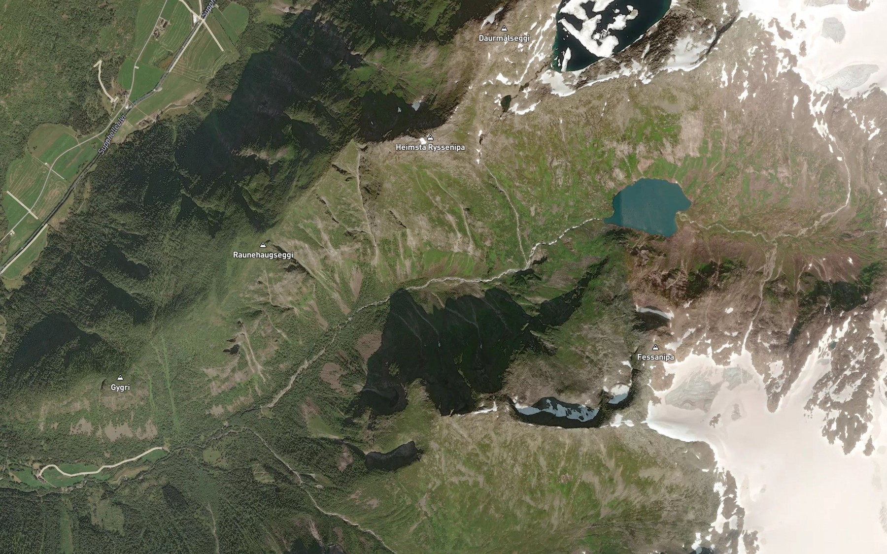 Satellite map of the Smafessene