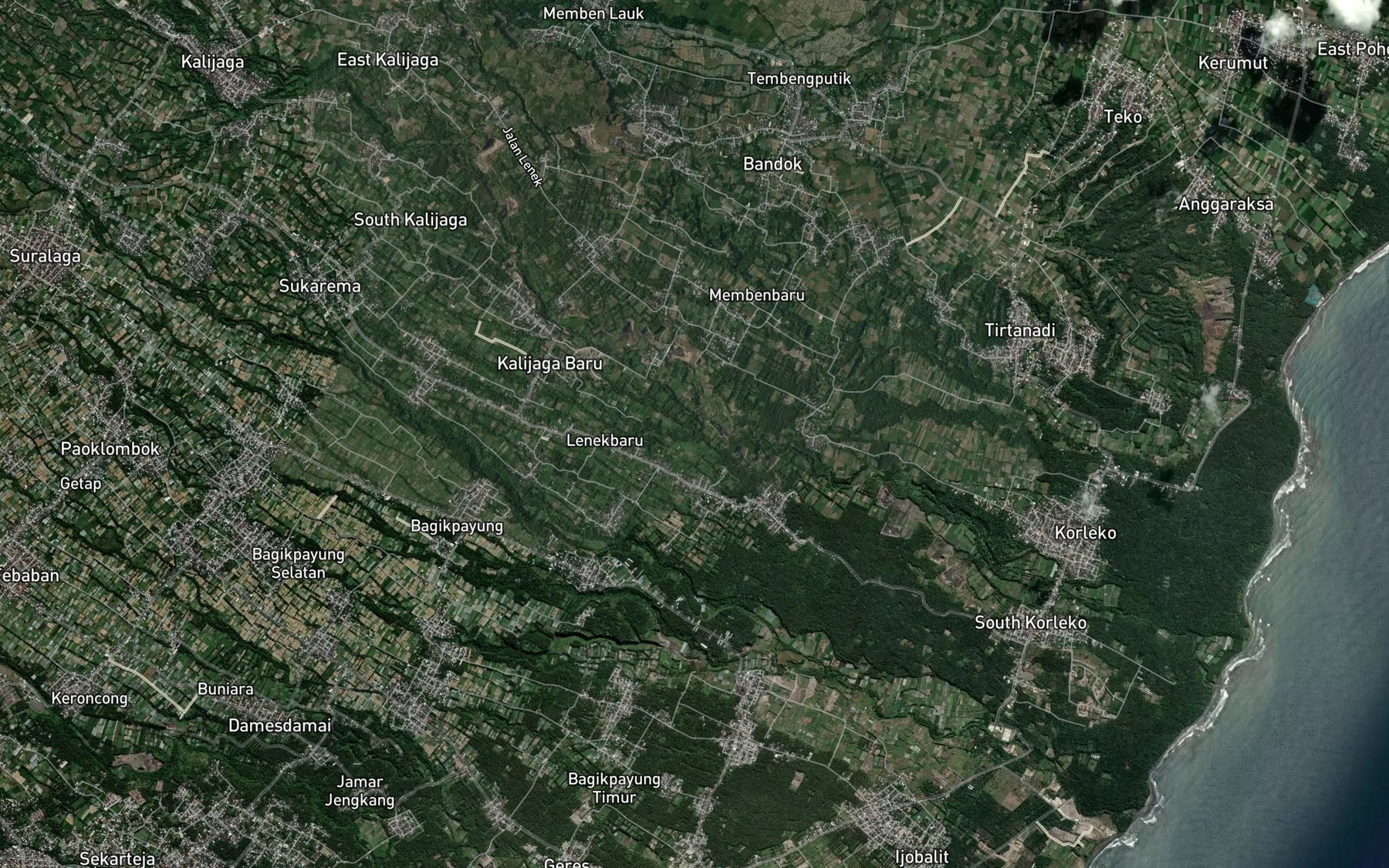 Satellite map of the Kokok Loanggali