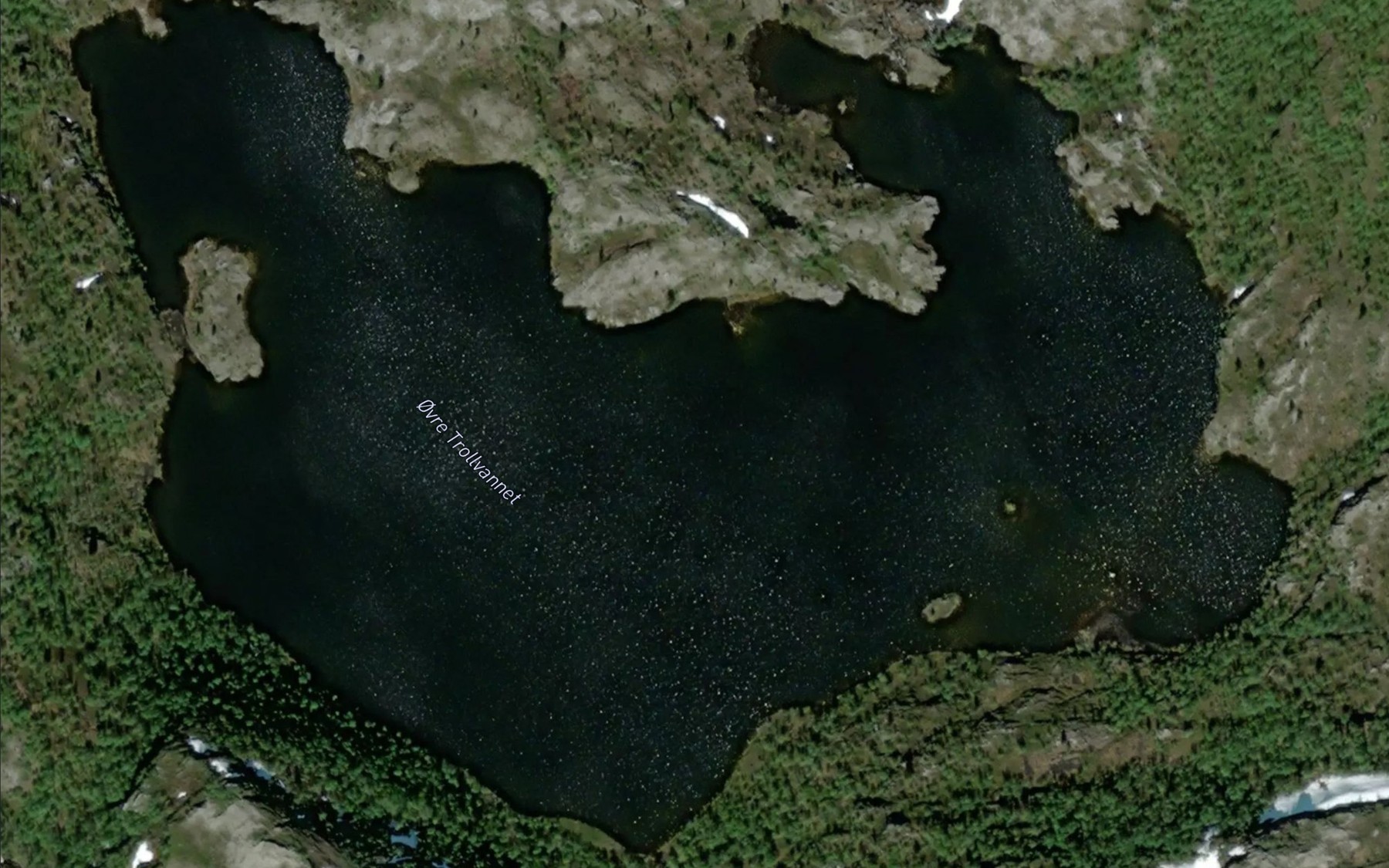 Satellite map of the Ovre Trollvatn