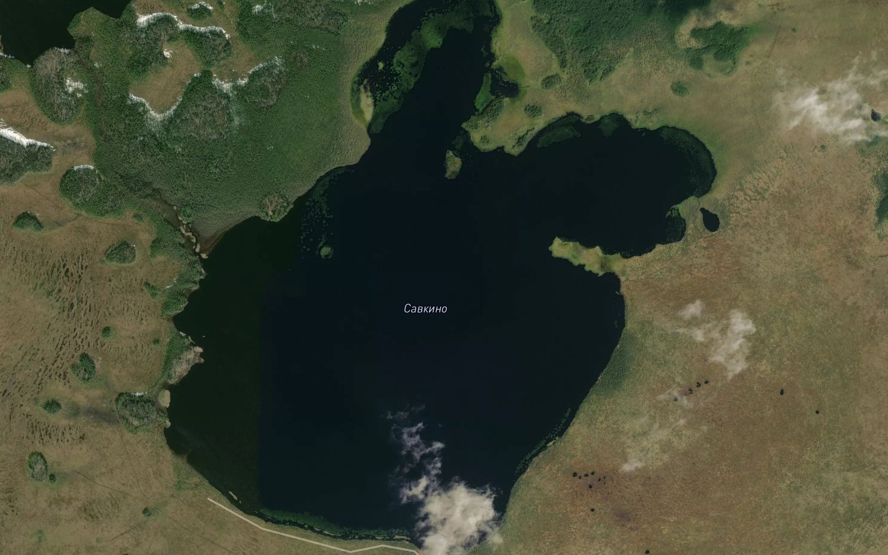 Satellite map of the Ozero Savkino