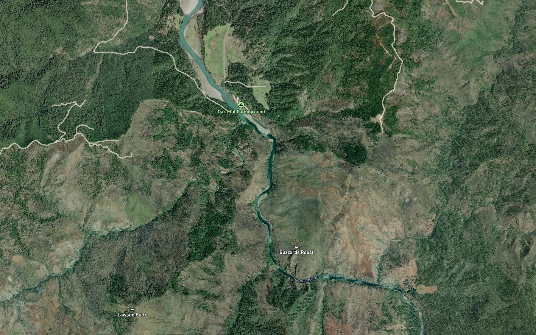 Satellite map of the Ethels Creek