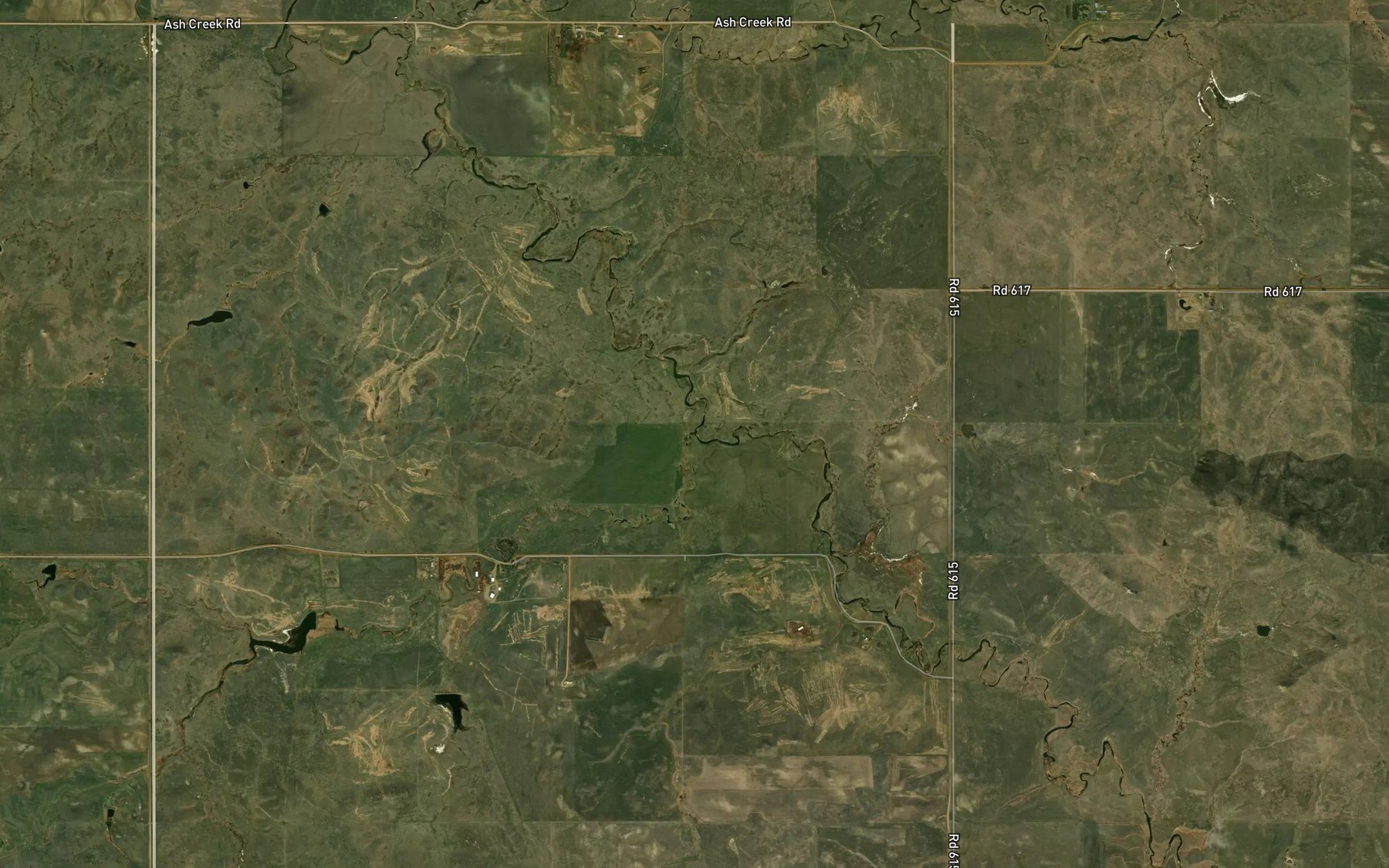 Satellite map of the Spring Creek
