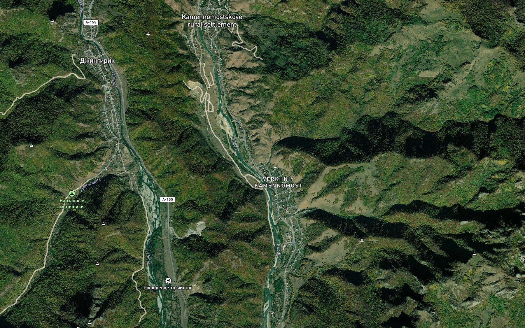 Satellite map of the Mizgich