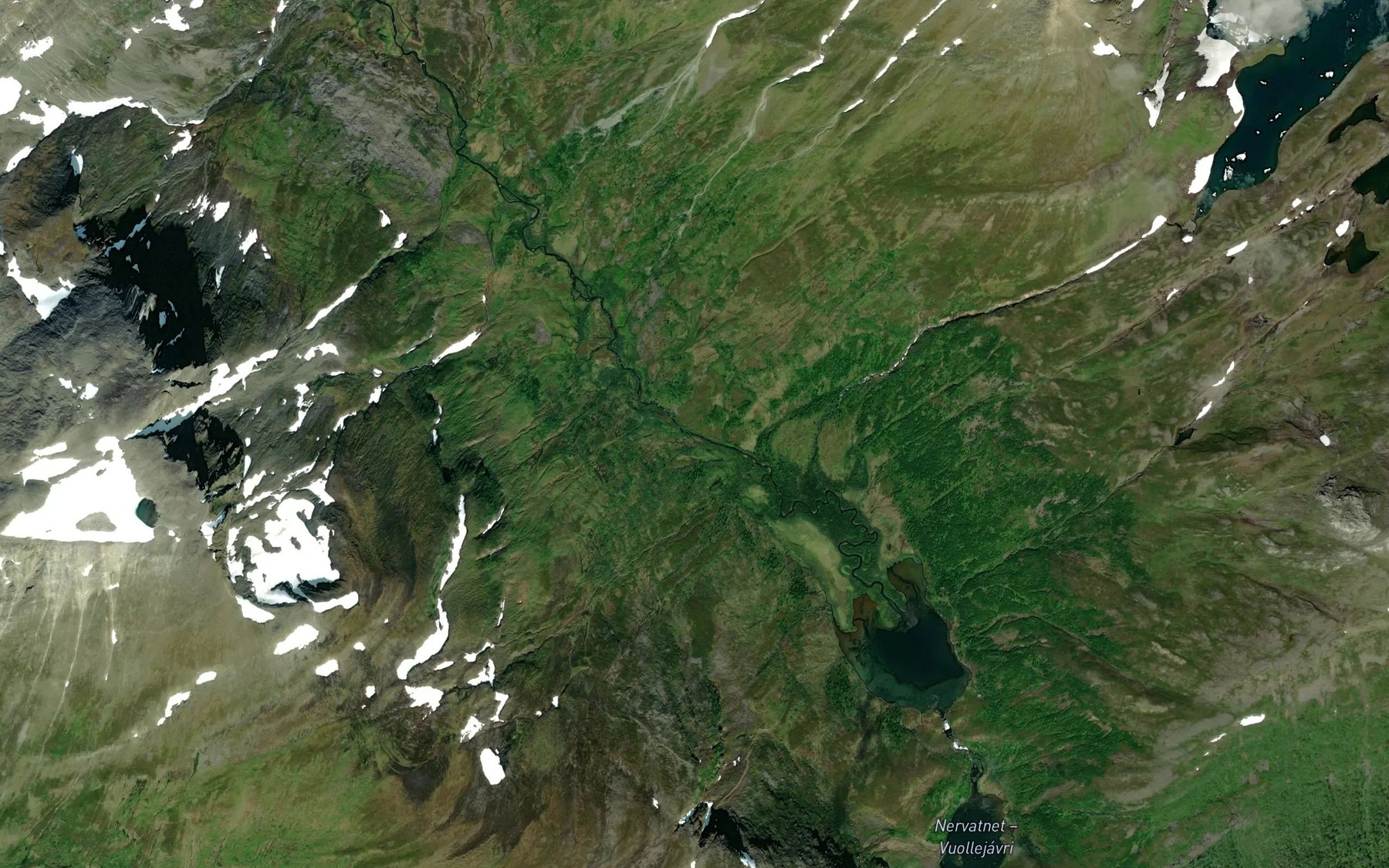 Satellite map of the Dalelva