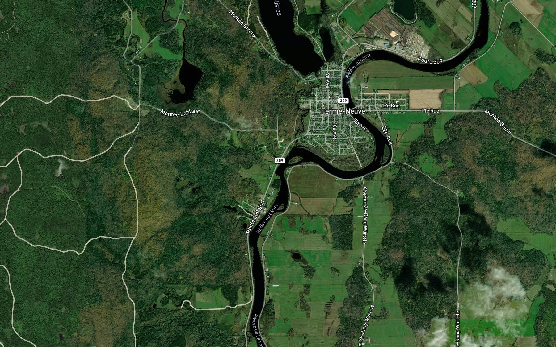 Satellite map of the Ruisseau Bohemier
