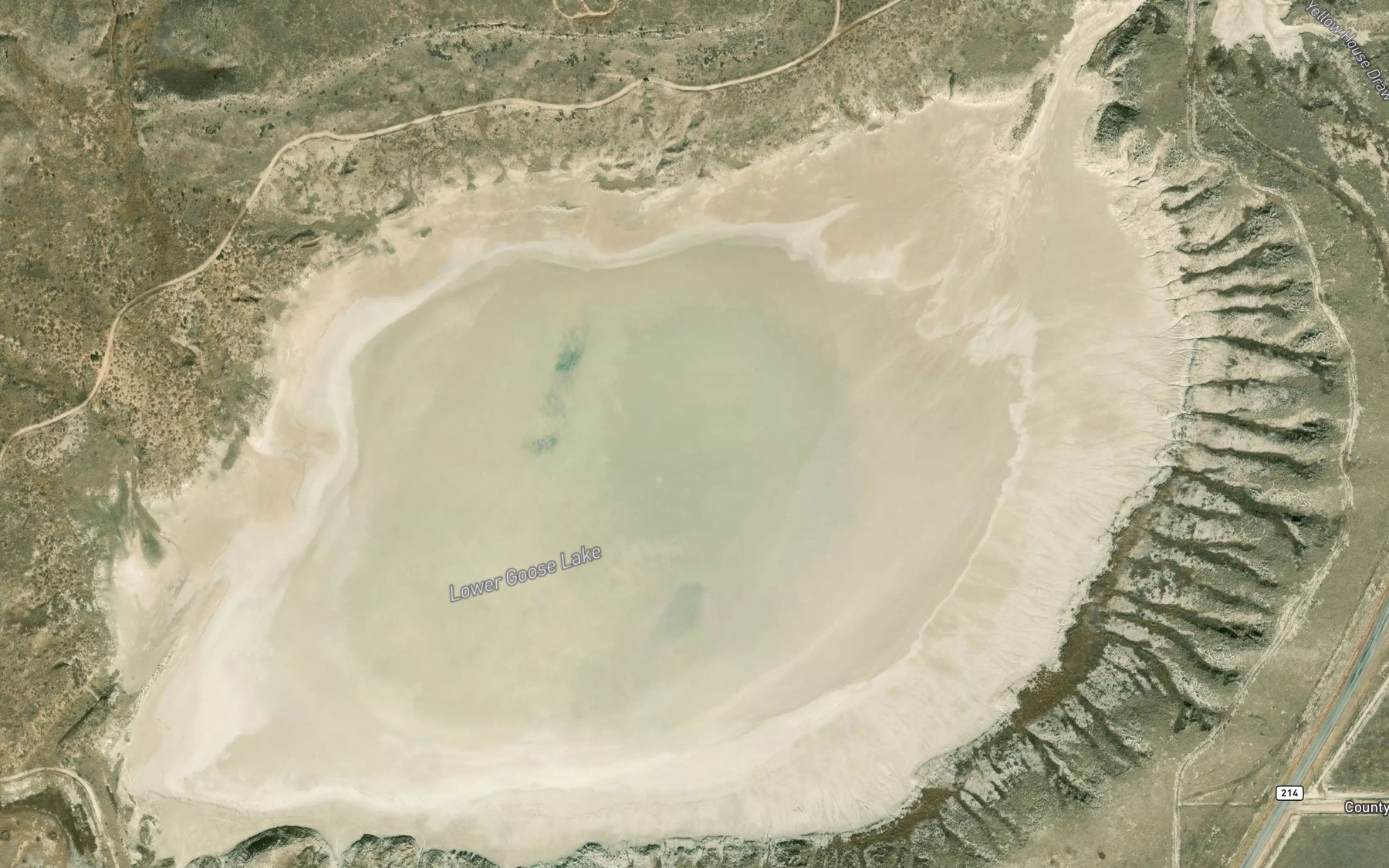 Satellite map of the Lower Goose Lake
