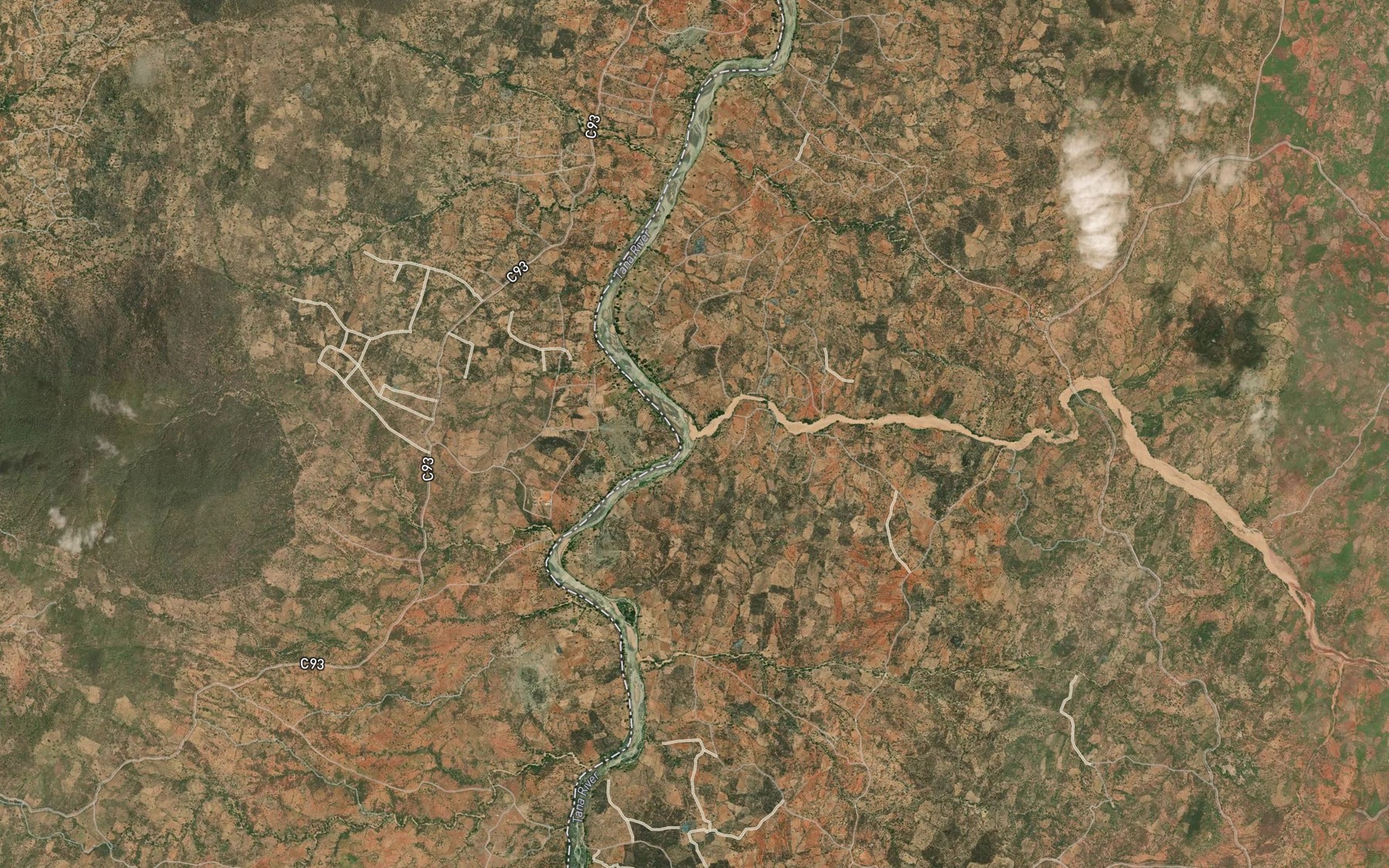 Satellite map of the Kalange