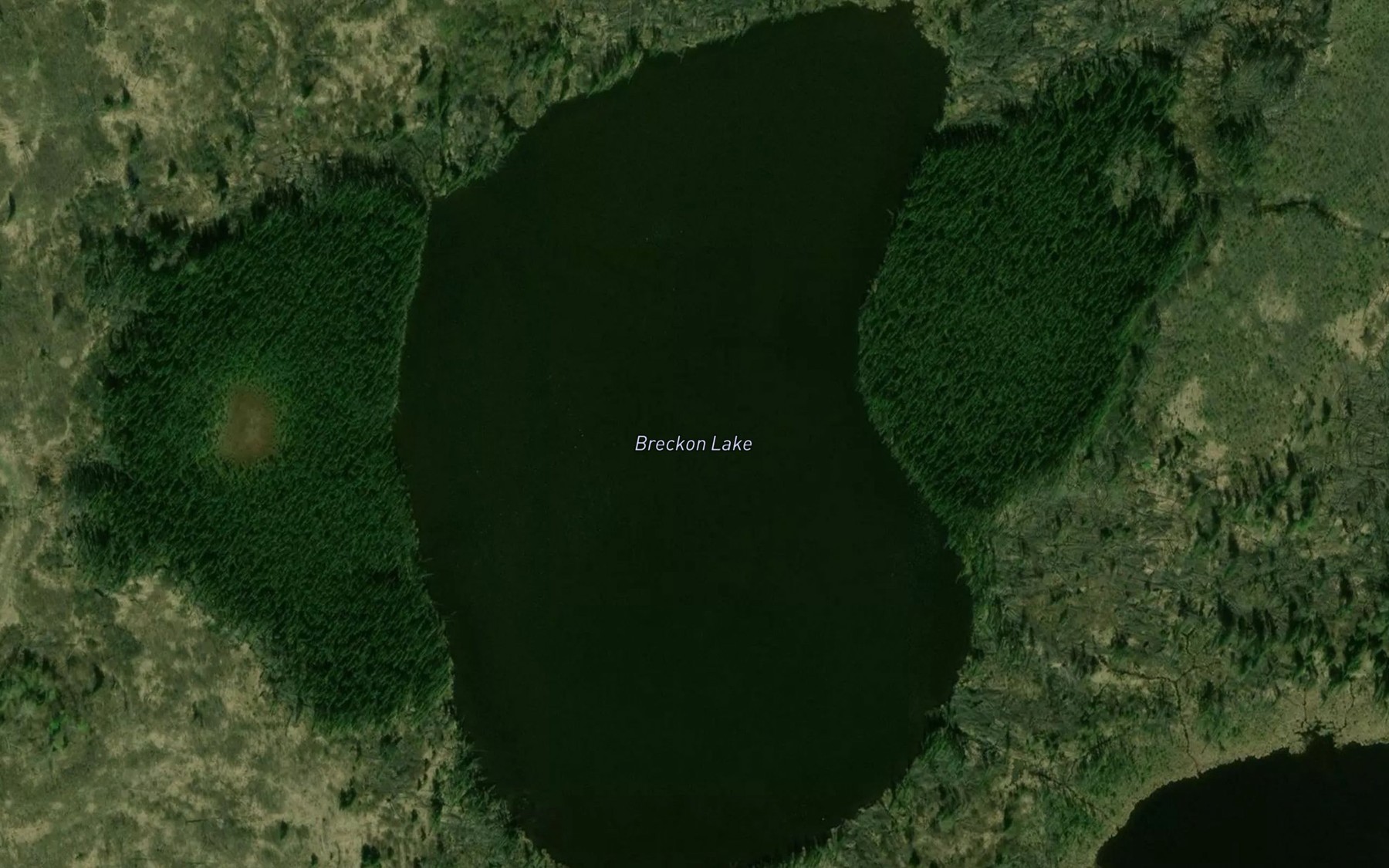 Satellite map of the Breckon Lake