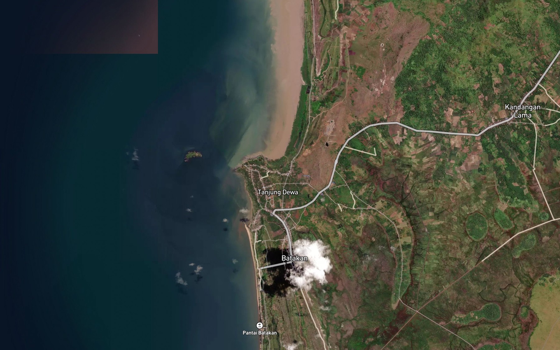 Satellite map of the Sungai Kandangan