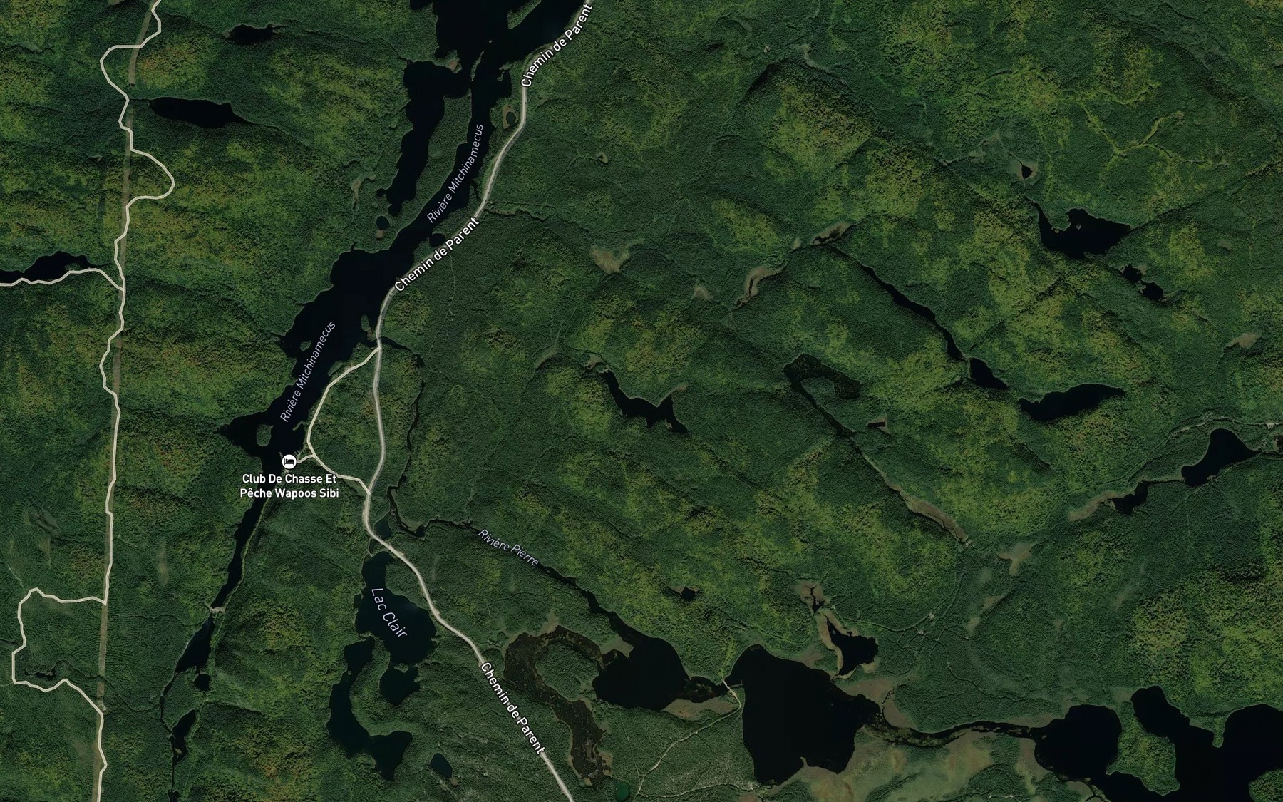 Satellite map of the Lac Paul